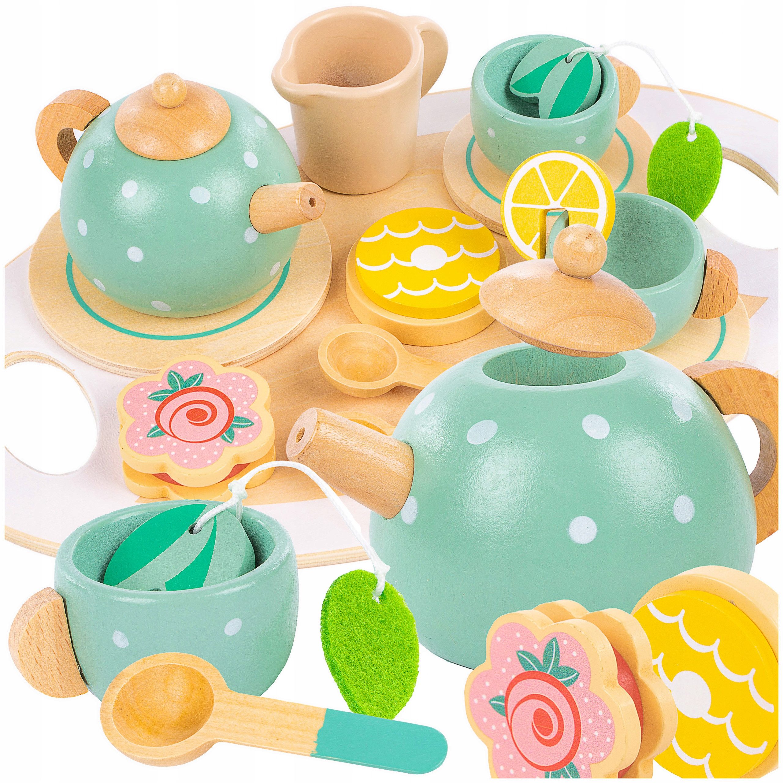 kinderplay Spiel-Kochgeschirr Holz Tee-Set für Kinder – kreatives Rollenspi günstig online kaufen