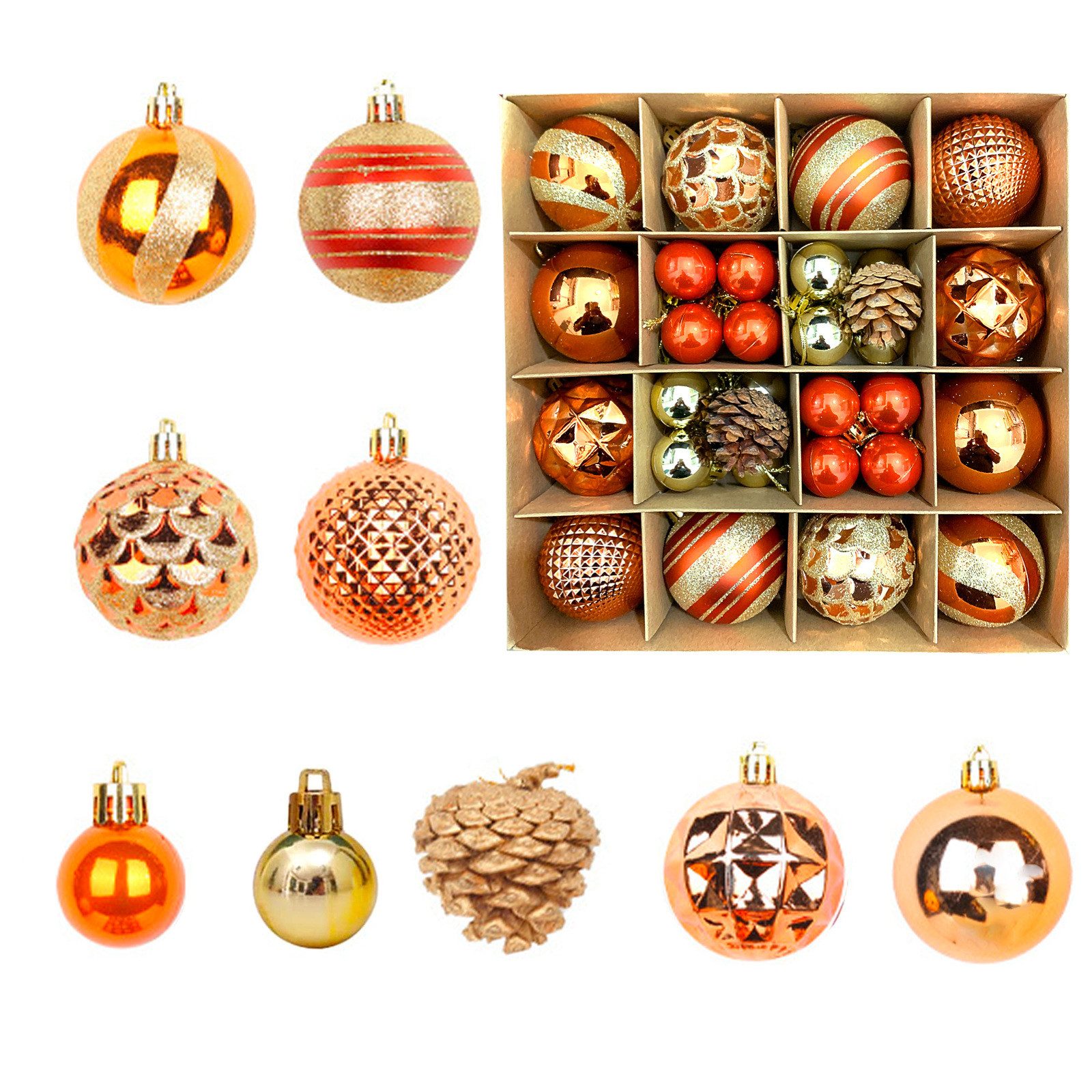 Bomiclss Weihnachtsbaumkugel 40-46 Stück Weihnachtsbaumkugeln, Weihnachtsbaumhängeschmuck, (42 St), für Weihnachtsbaumdekoration