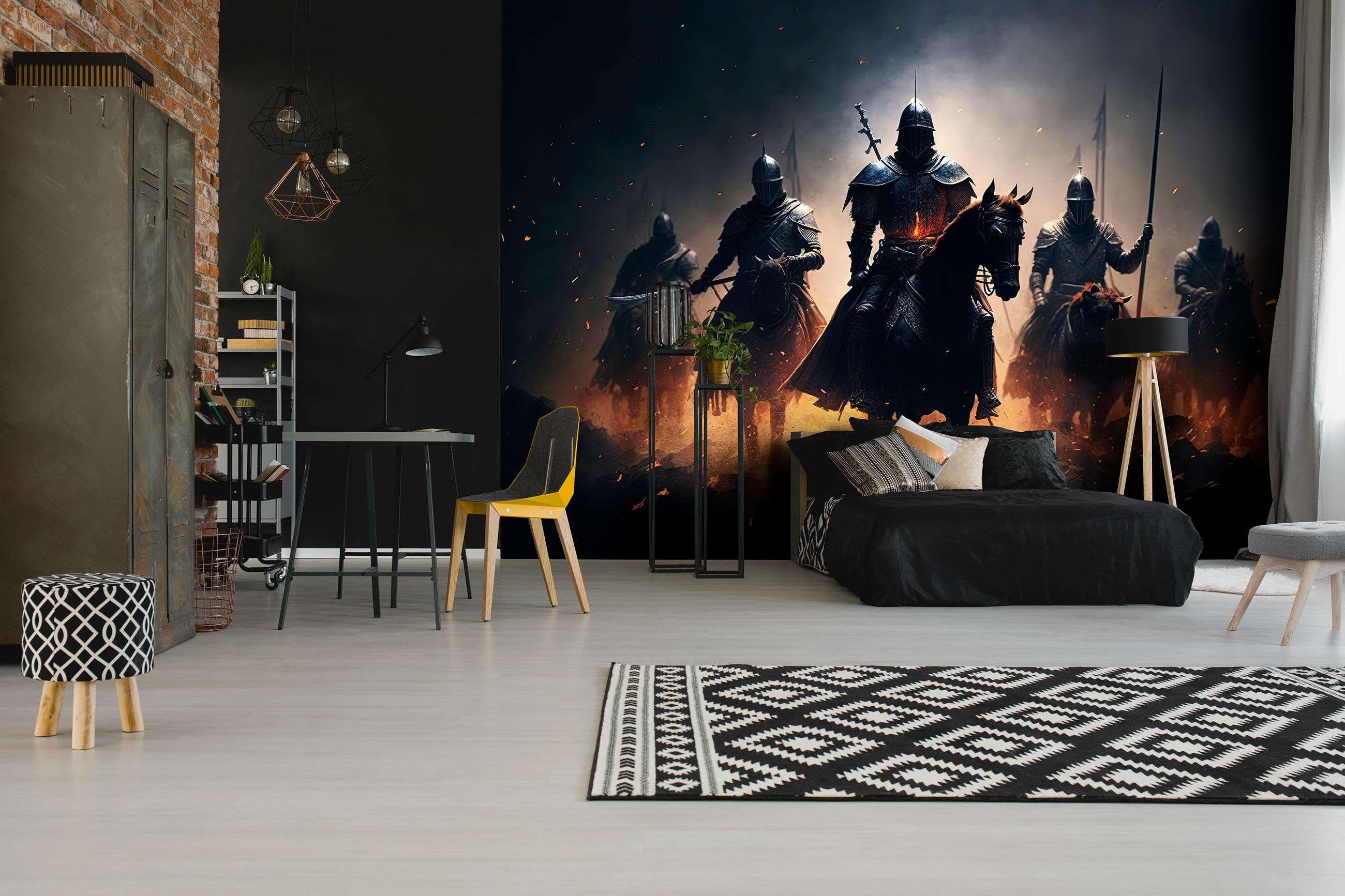 Wallarena Fototapete Foto - Mehrfarbig - Modern - Vlies - Wohnzimmer, glatt, 104x70cm