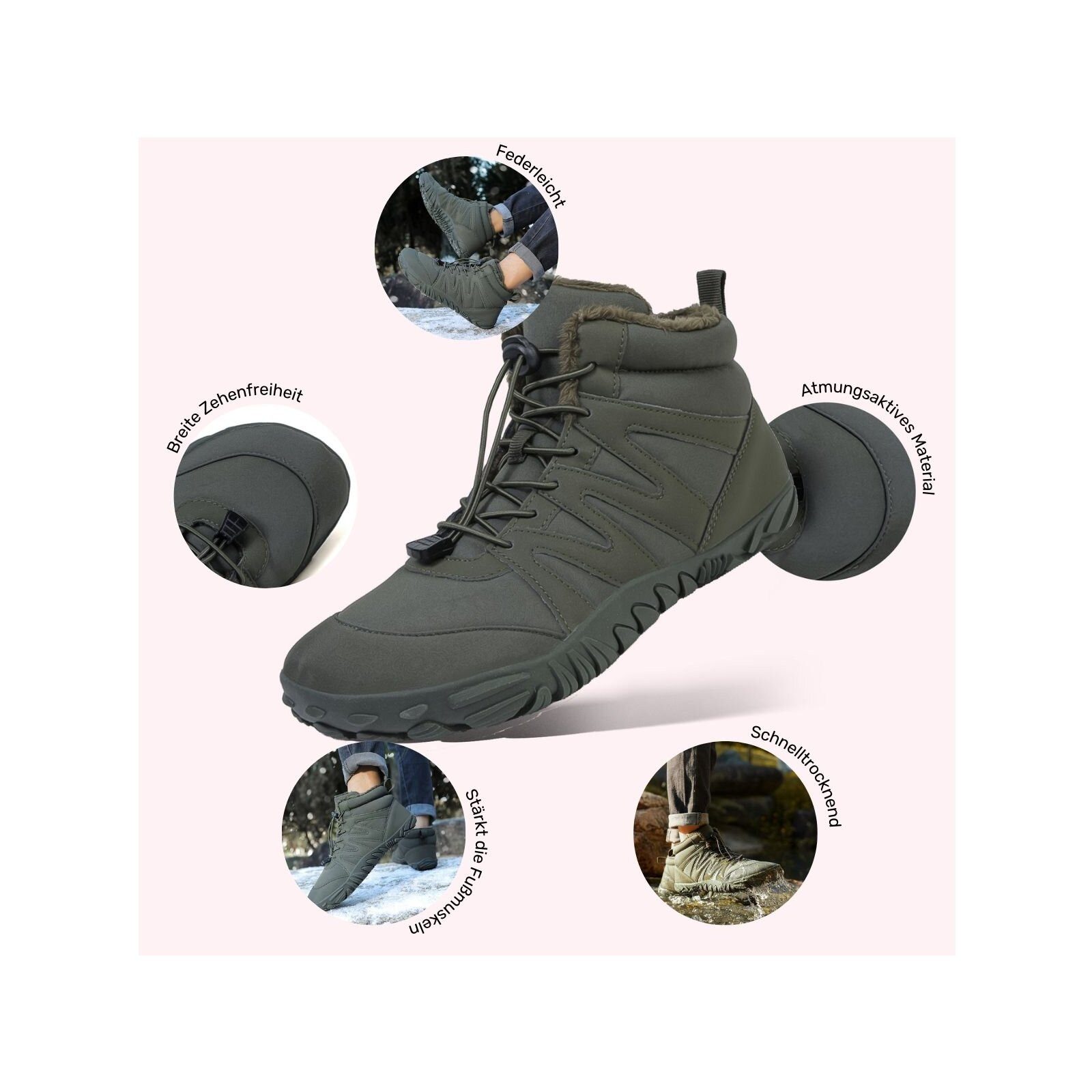 DOTALES Dailystep Barfußschuhe Winterstiefel Damen & Herren – Exklusiv & Barfußschuh Minimalschuhe