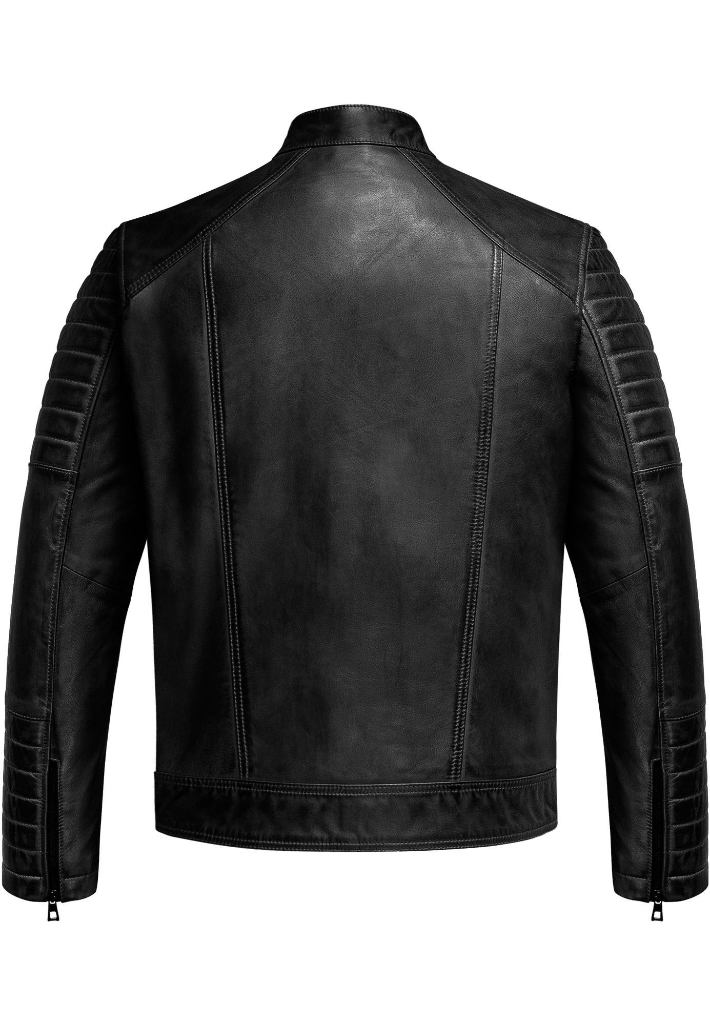 Amaci&Sons Lederjacke EUCLID Lederjacke Echtleder Herren Biker Zipper Jacke günstig online kaufen