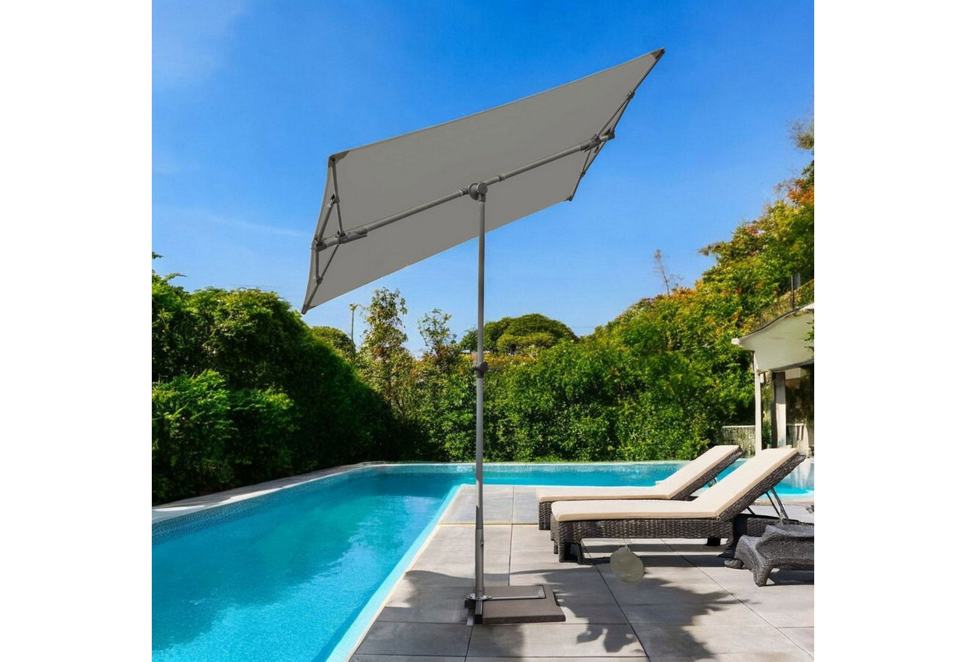 Thumbnail - Suncomfort by Glatz Ampelschirm Suncomfort by Glatz Flex Roof Balkonschirm 195x140cm stone grey 057