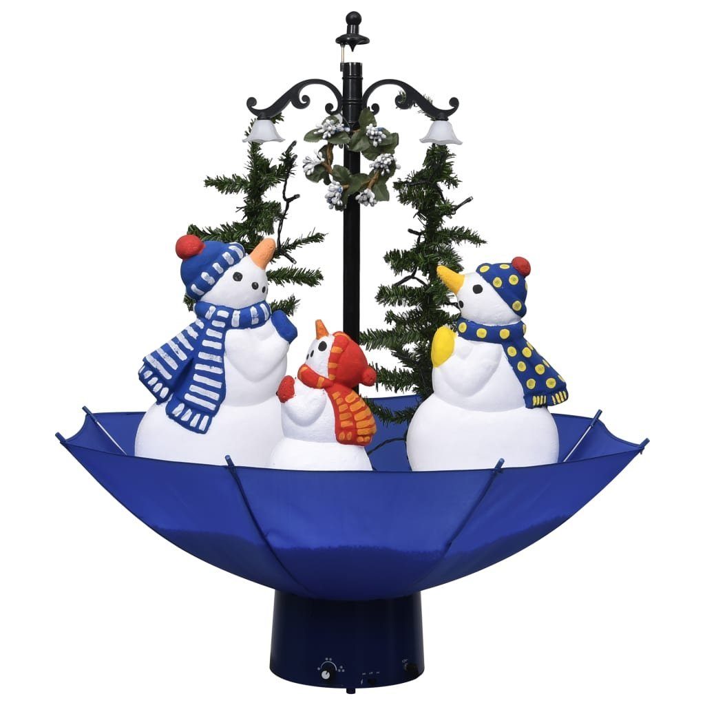 Blau Weihnachtsbaum mit 75 Weihnachtsbaum cm Künstlicher PVC Schnee vidaXL Schirm-Fuß und