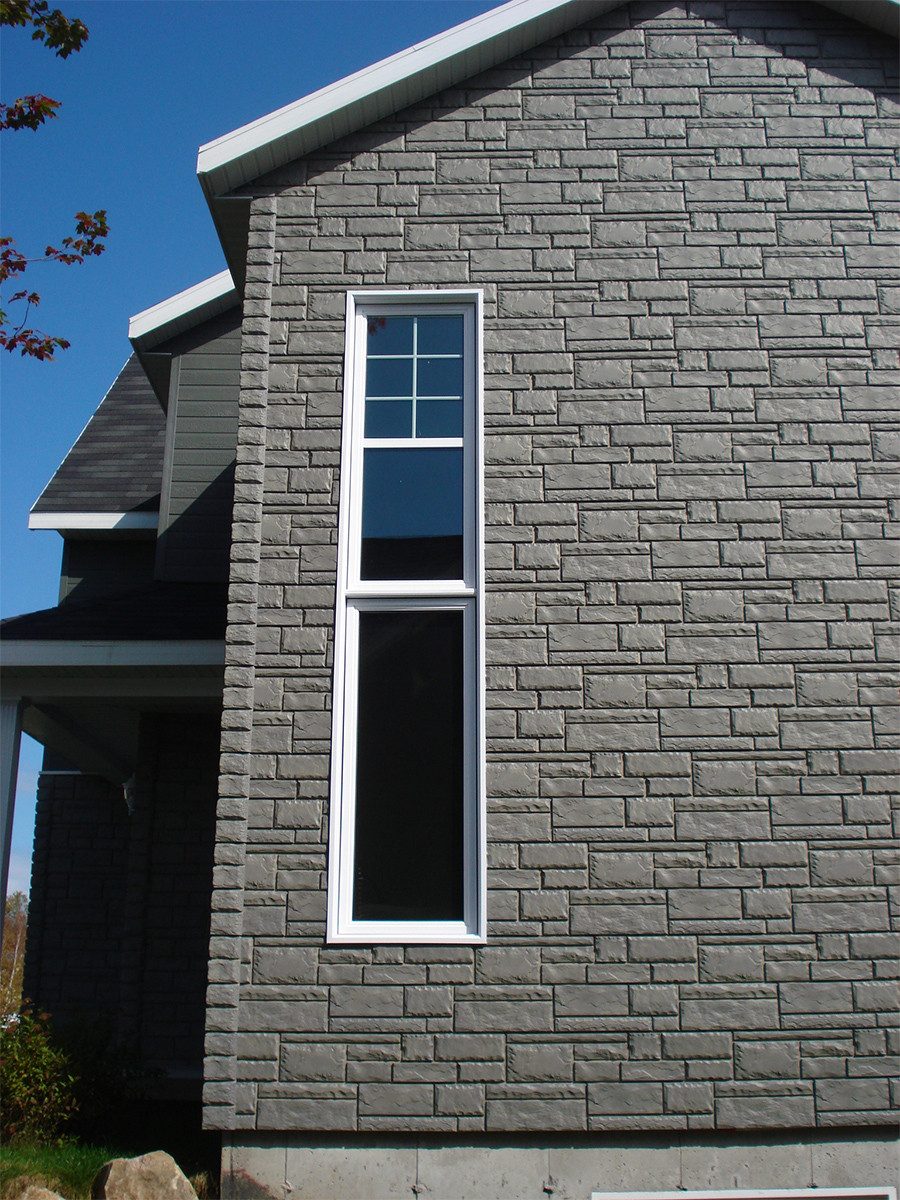 NOVIK Verkleidungspaneel NovikStone HC Platte 122x47 cm 9 St. 4,65qm Bruchstein grau, BxL: 47,00x121,92 cm, 0,52 qm, (Karton mit 9 Platten, 4,27 qm) Wandverkleidung mit 3-D-Effekt, problemlose Montage, Natursteinoptik