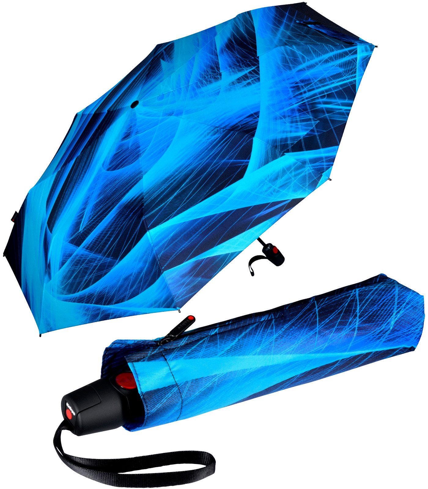Knirps® Taschenregenschirm T.200 Duomatic mit leichtgängiger Auf-Zu-Automatik, mit schwungvollem Linienmuster - Spheres