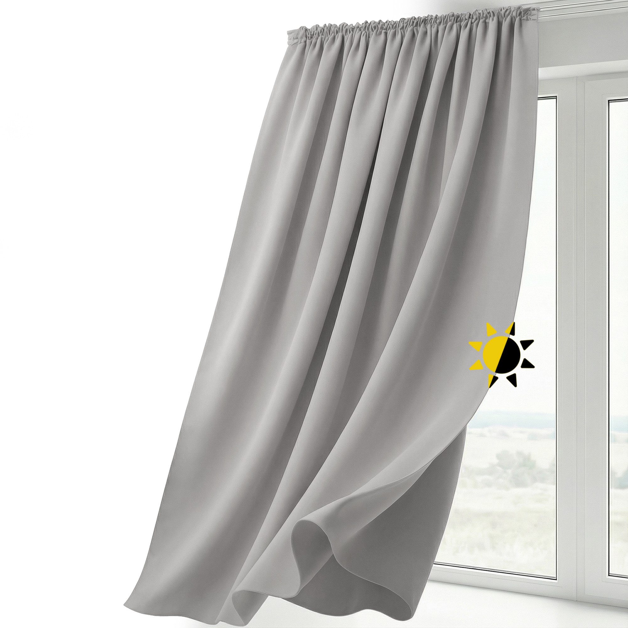 Beautex Verdunkelungsvorhang Verdunkelungsgardine Kräuselband Vorhang blick günstig online kaufen