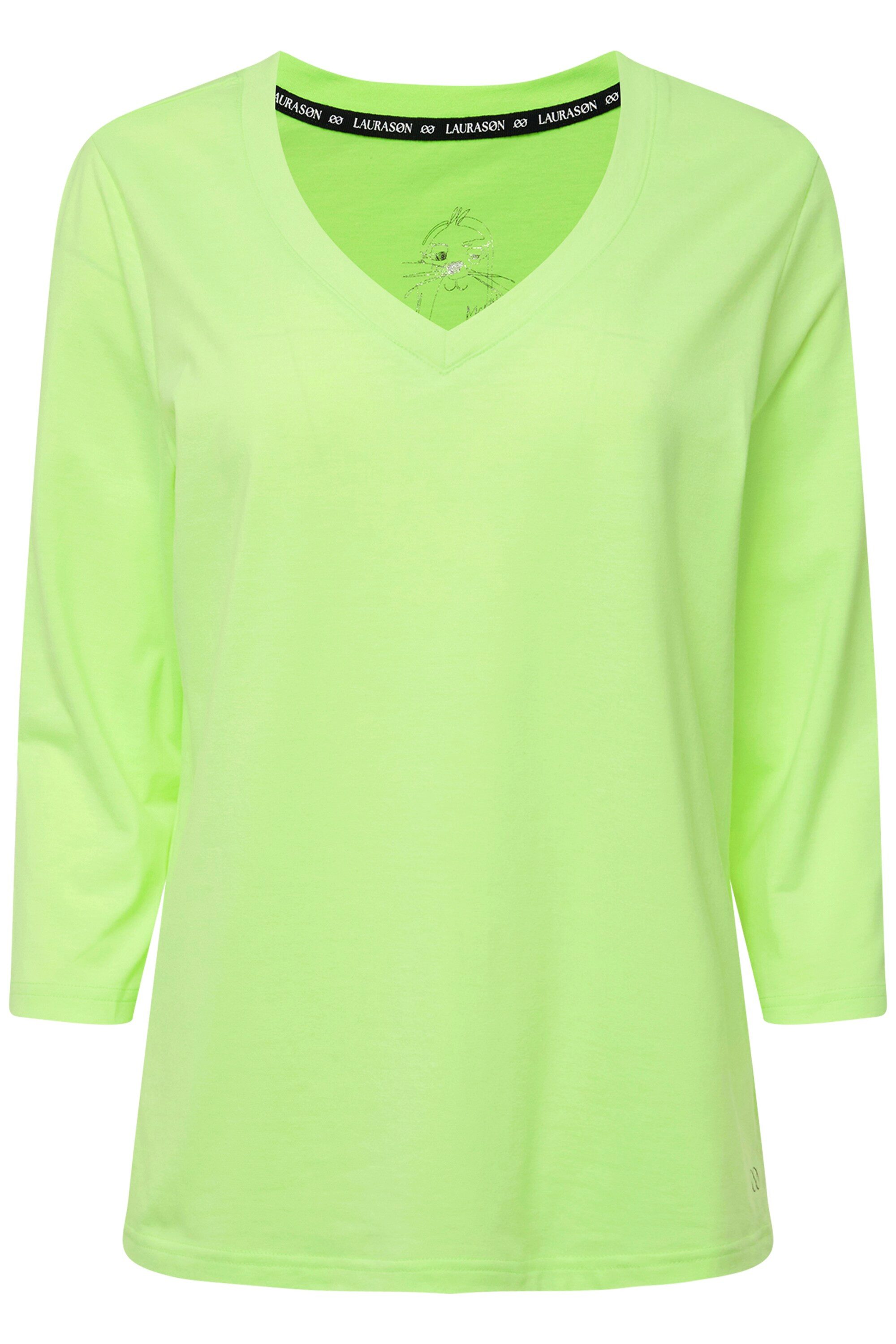 Laurasøn T-Shirt Basic-Shirt V-Ausschnitt 3/4-Arm günstig online kaufen