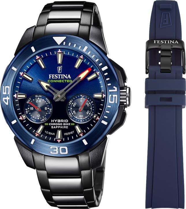 Festina Chronograph Chrono Bike Connected F20647/1, (Set, 3-tlg., Uhr mit W günstig online kaufen