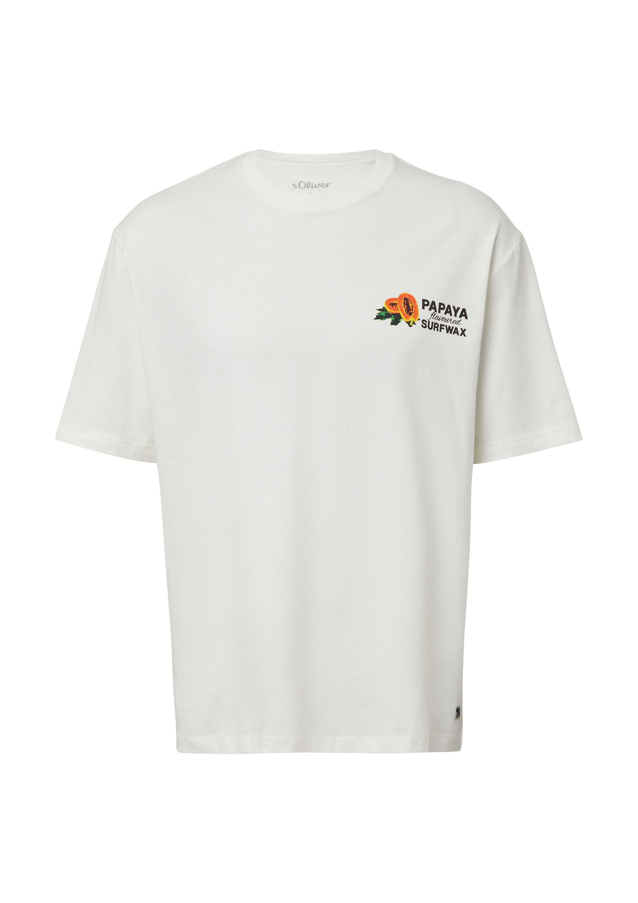 s.Oliver Kurzarmshirt T-Shirt Baumwoll-T-Shirt im Relaxed Fit mit Front- un günstig online kaufen