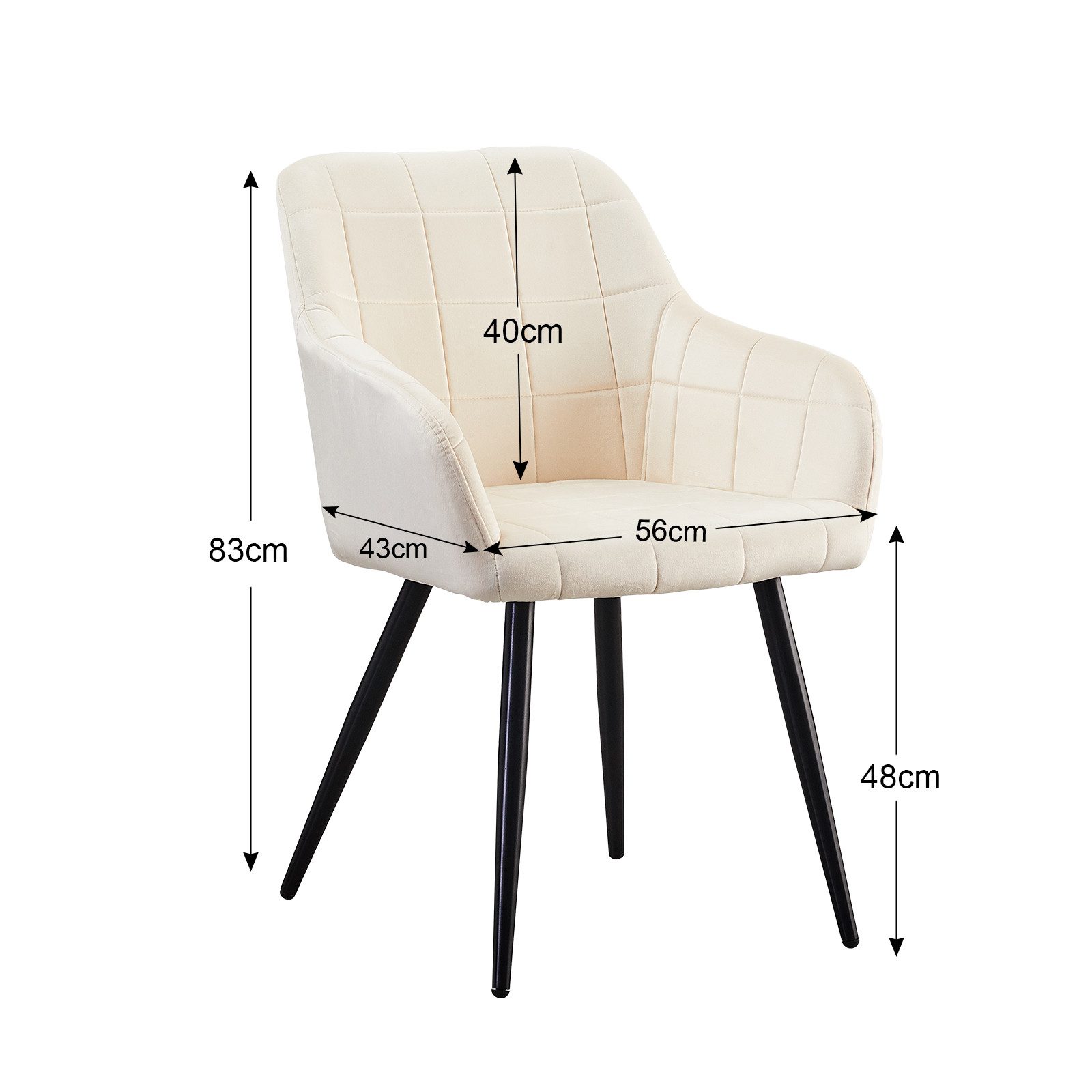 Ofcasa Esszimmerstuhl Polsterstühle (4er Set), Samt günstig online kaufen