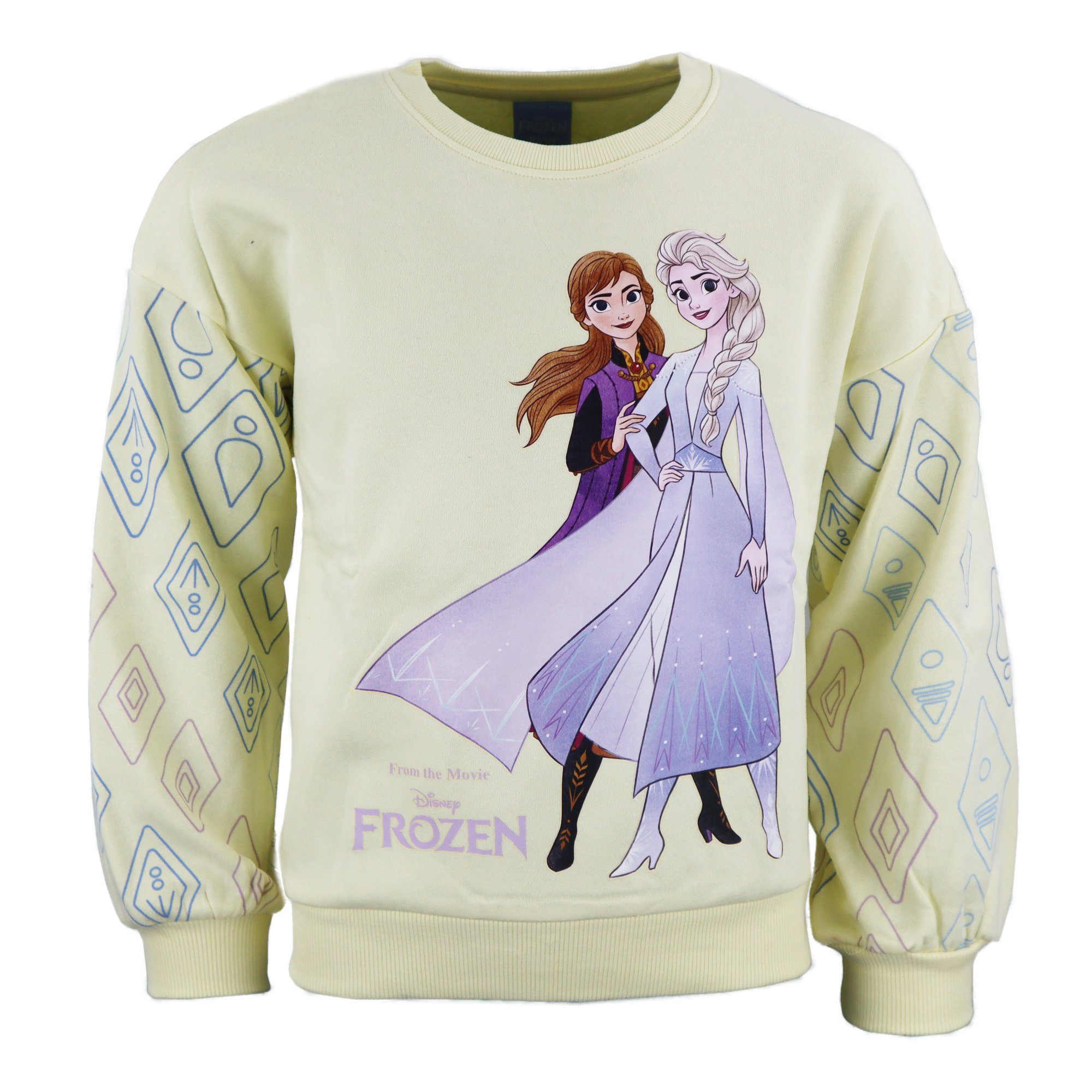 Disney Sweater Disney Die Eiskönigin Elsa Anna Kinder Pullover Pulli Gr. 98-128 Gelb