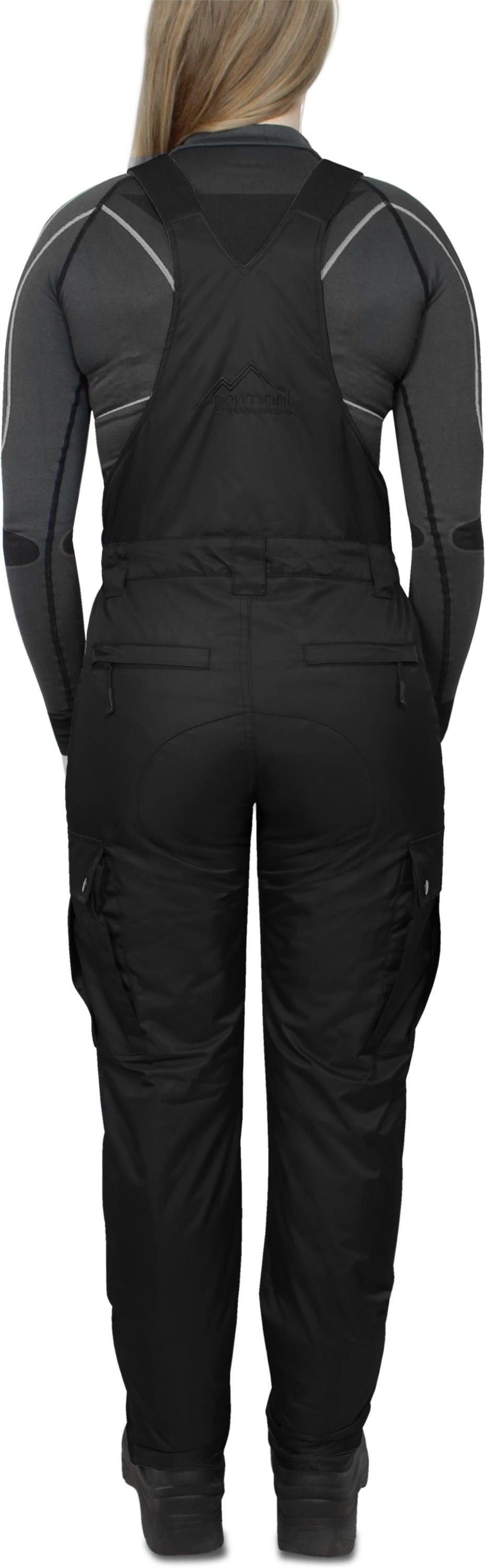 normani Thermohose Damen Thermo-Latzhose Foraker Wasserdichte Winterhose gefüttert mit Hosenträgern Outdoorhose