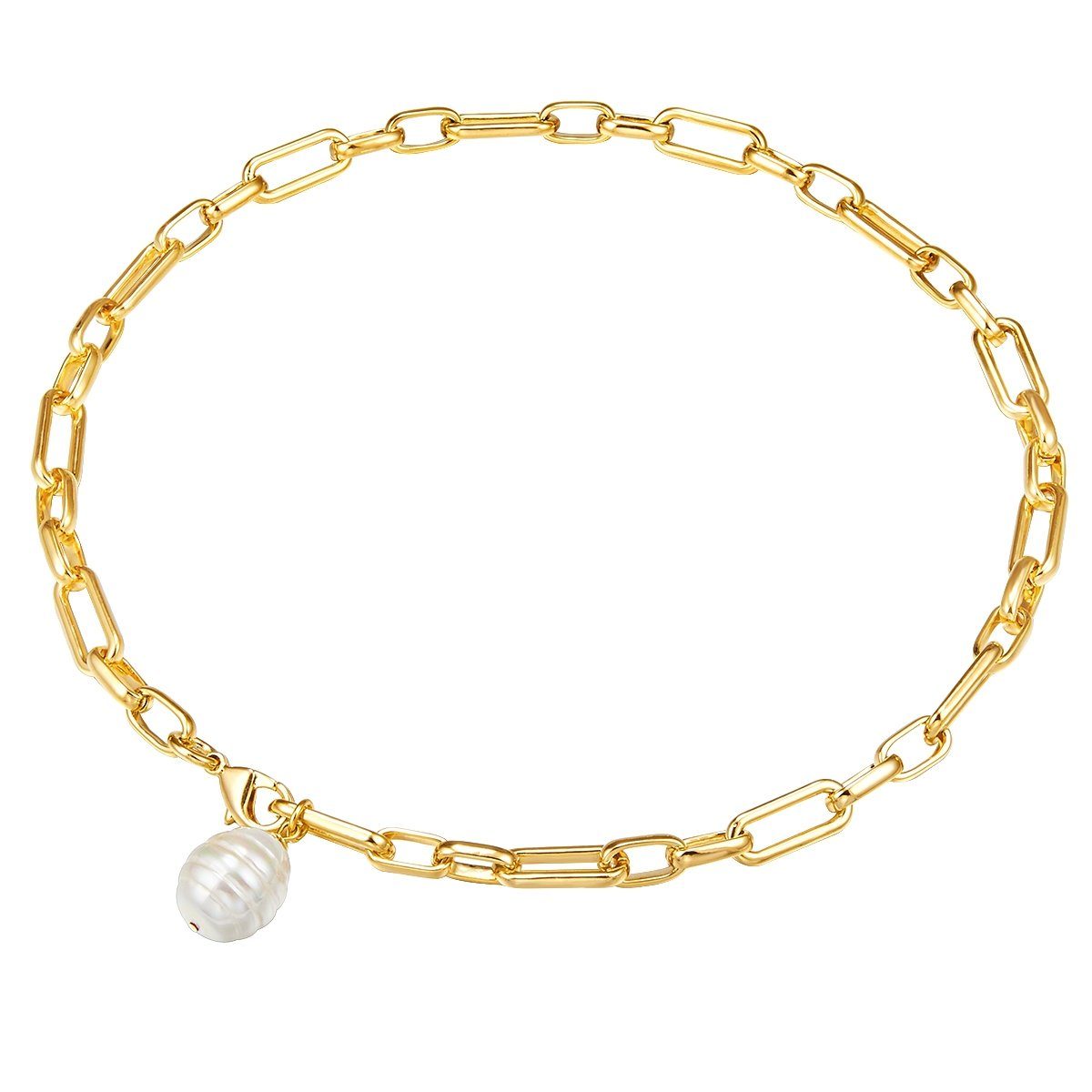 Lulu & Jane Perlenkette gelbgold günstig online kaufen