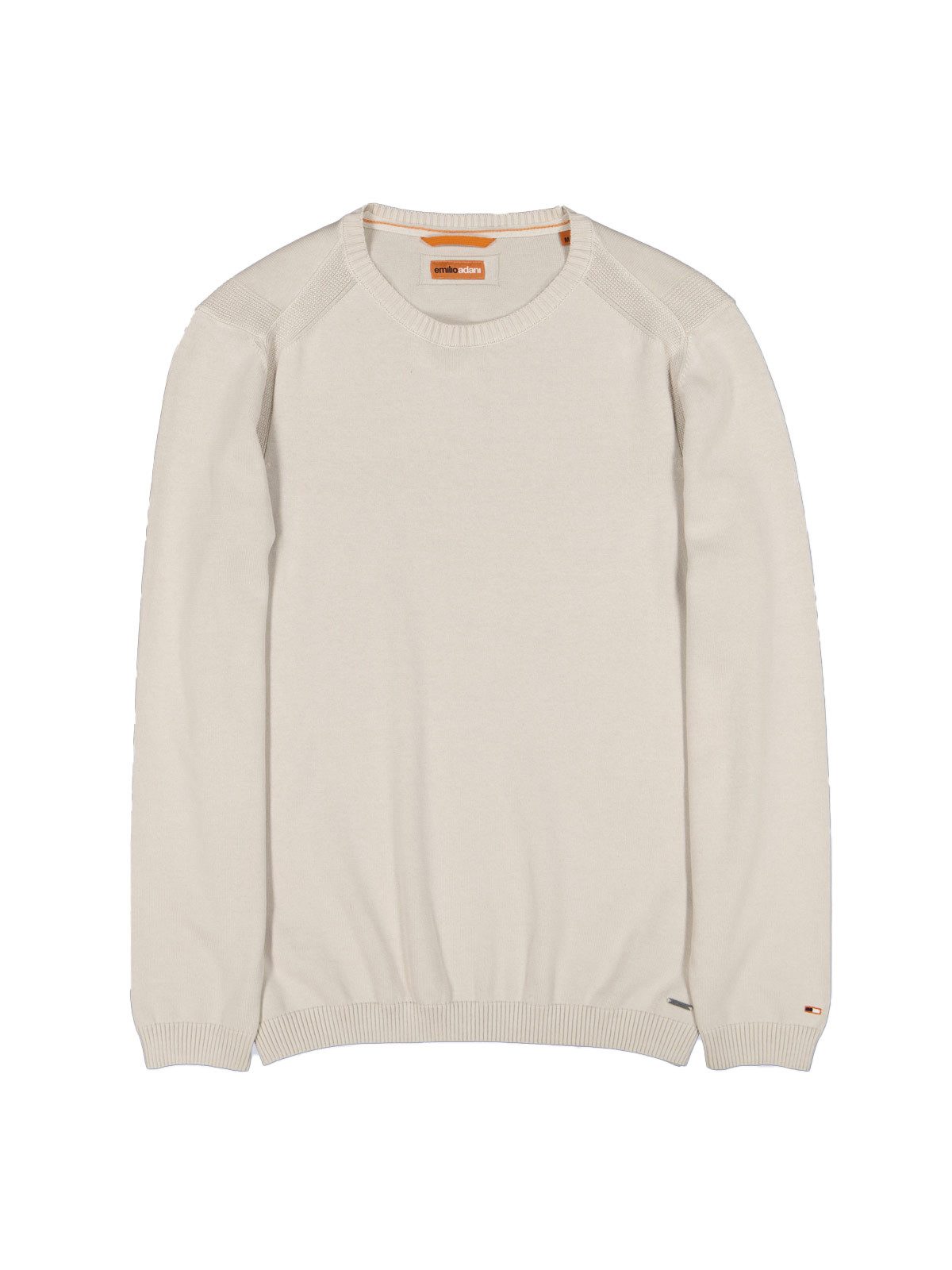 Rundhalspullover Herren Pullover regular, Beige