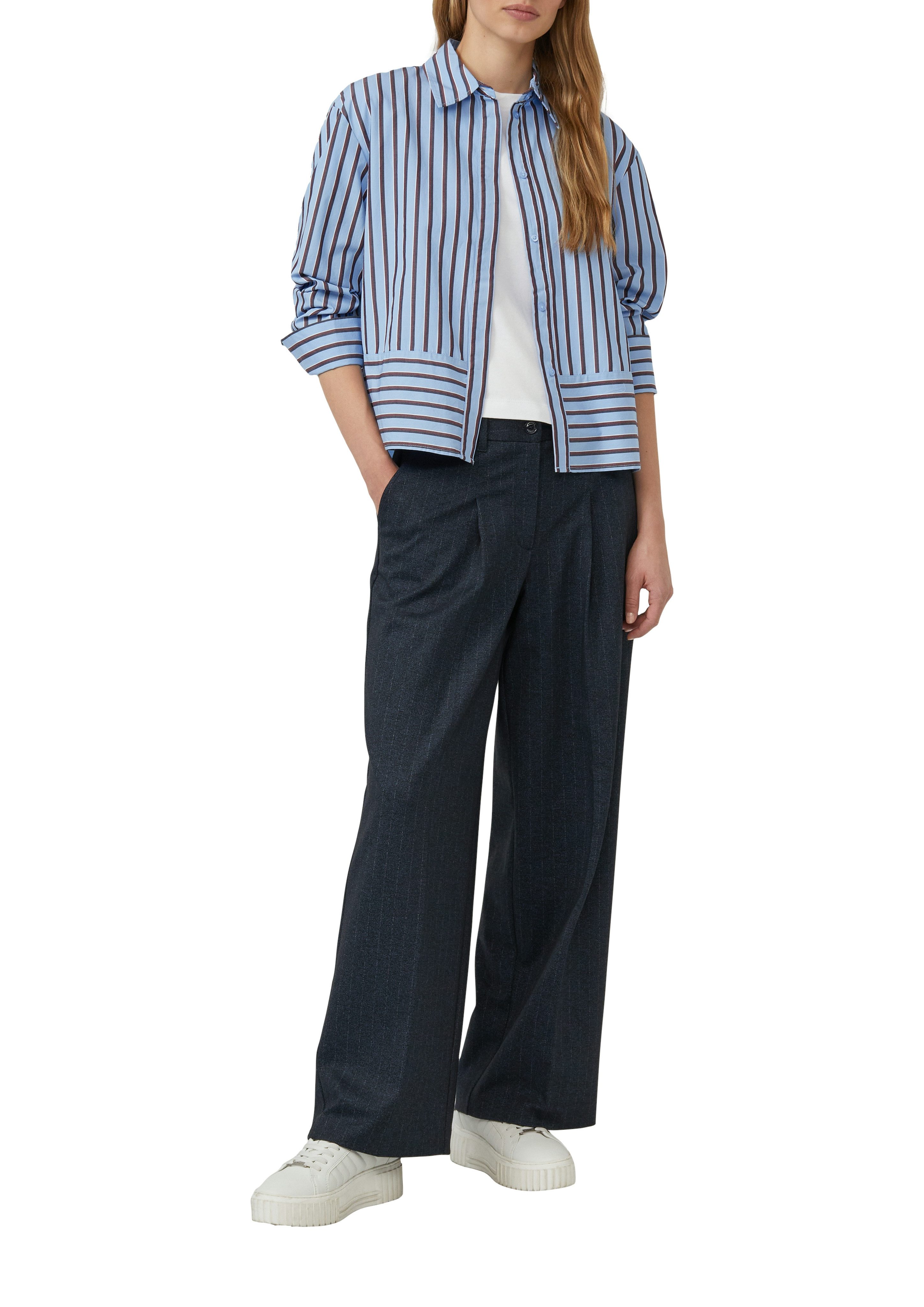 s.Oliver Langarmbluse mit Längs- und Querstreifen günstig online kaufen