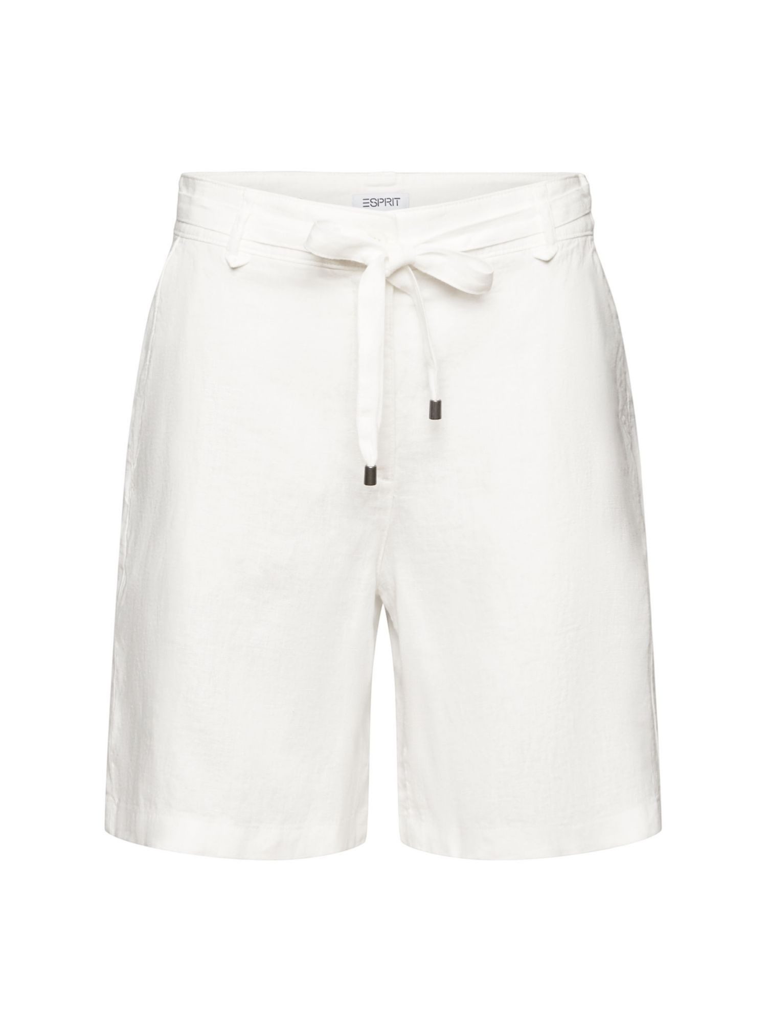 Esprit Shorts Bermudashorts aus ungefärbtem Leinen (1-tlg)