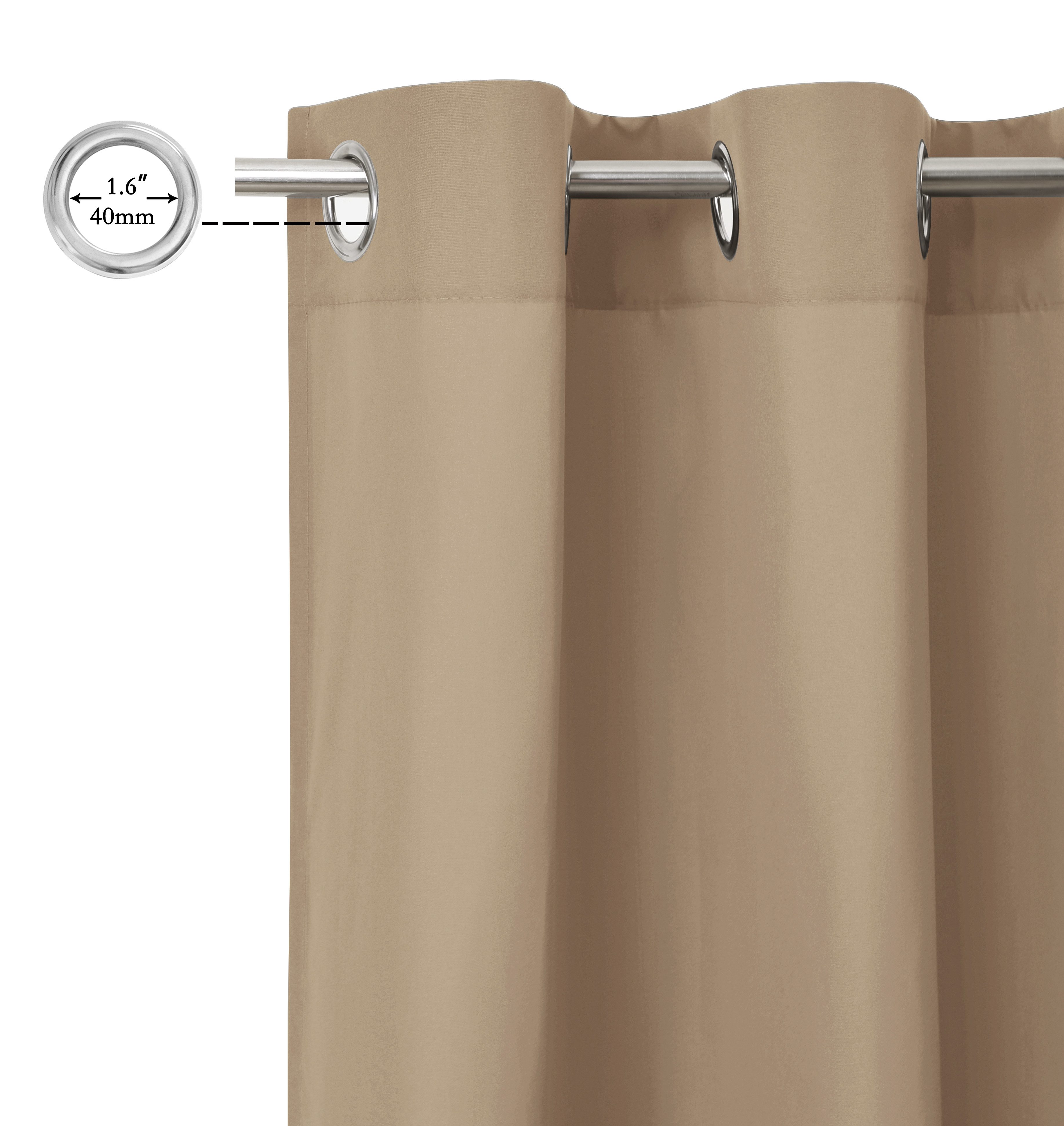 OTTO home Vorhang Raja (2 St), Ösen, blickdicht, Polyester, einfarbig, Einfache Montage, Pflegeleicht, Ösen, 2 er Pack, uni