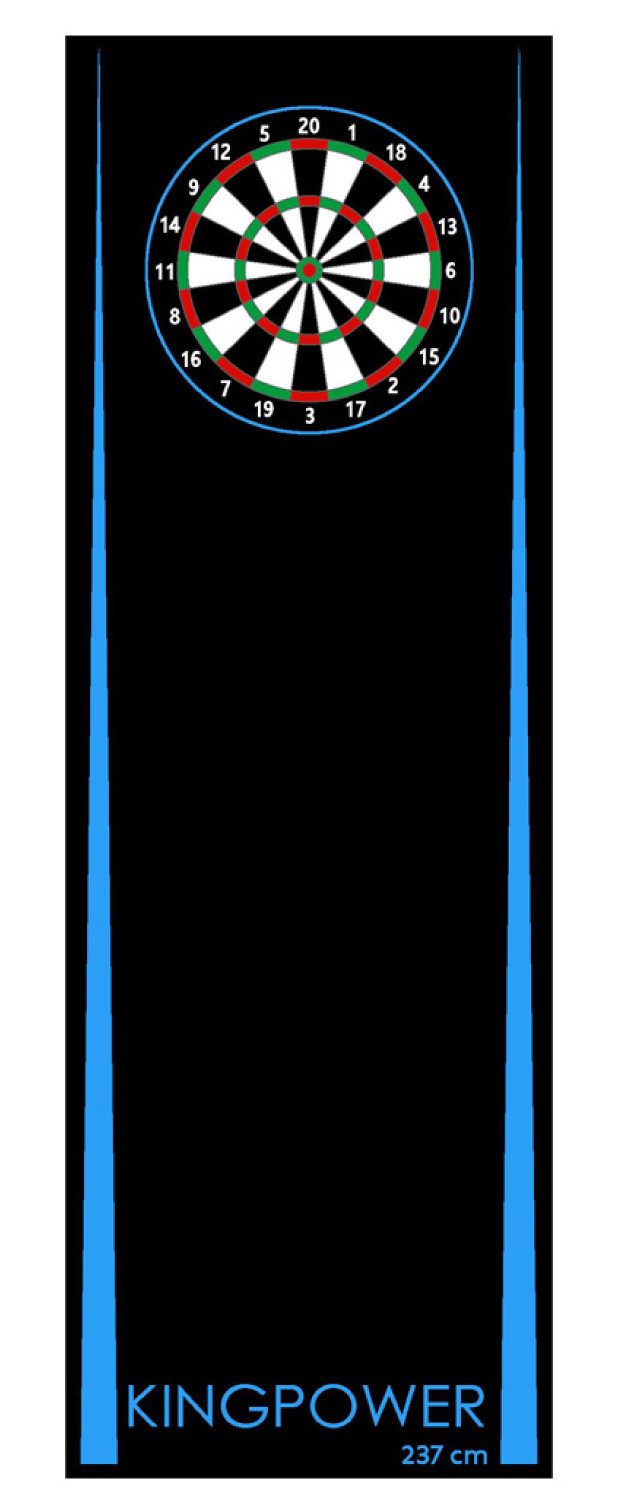 Dartmatte Dartmatte Turnier Matte Dartteppich Dart Matte Darts 237 x 80 cm Blau