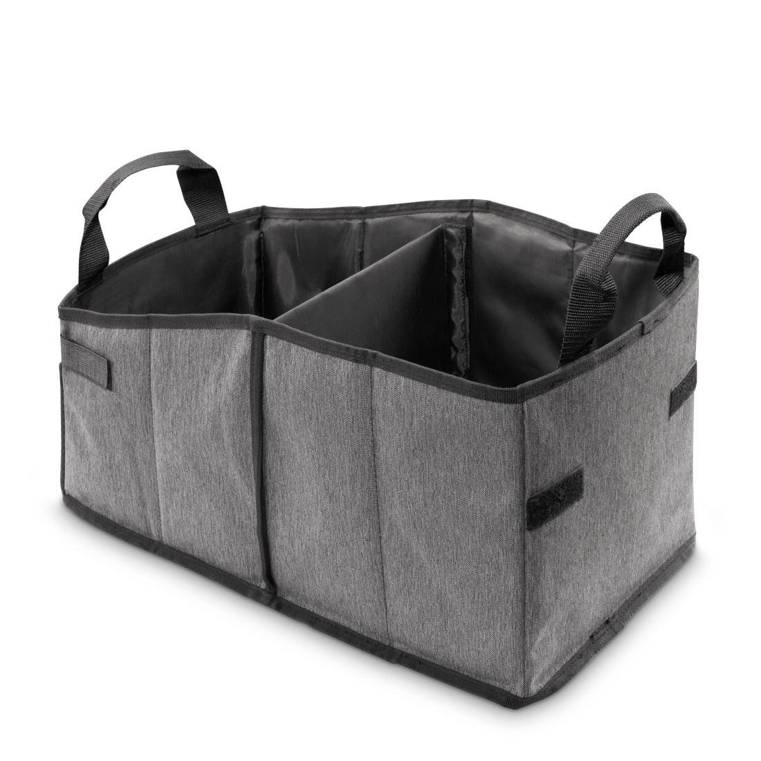 Hama Rücksitzorganizer Auto Rücksitz Organizer schwarz grau, flach zusammenklappbar, 2 Fächer