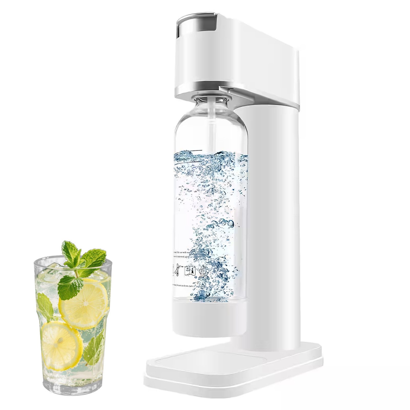 OZAVO Wassersprudler Wassersprudler SDS-160 Trinkwassersprudler mit 1 L Wasserflasch, Soda Sprudelwasser Maschine Soda Maker ohne CO2 Flasche BPA-Freier