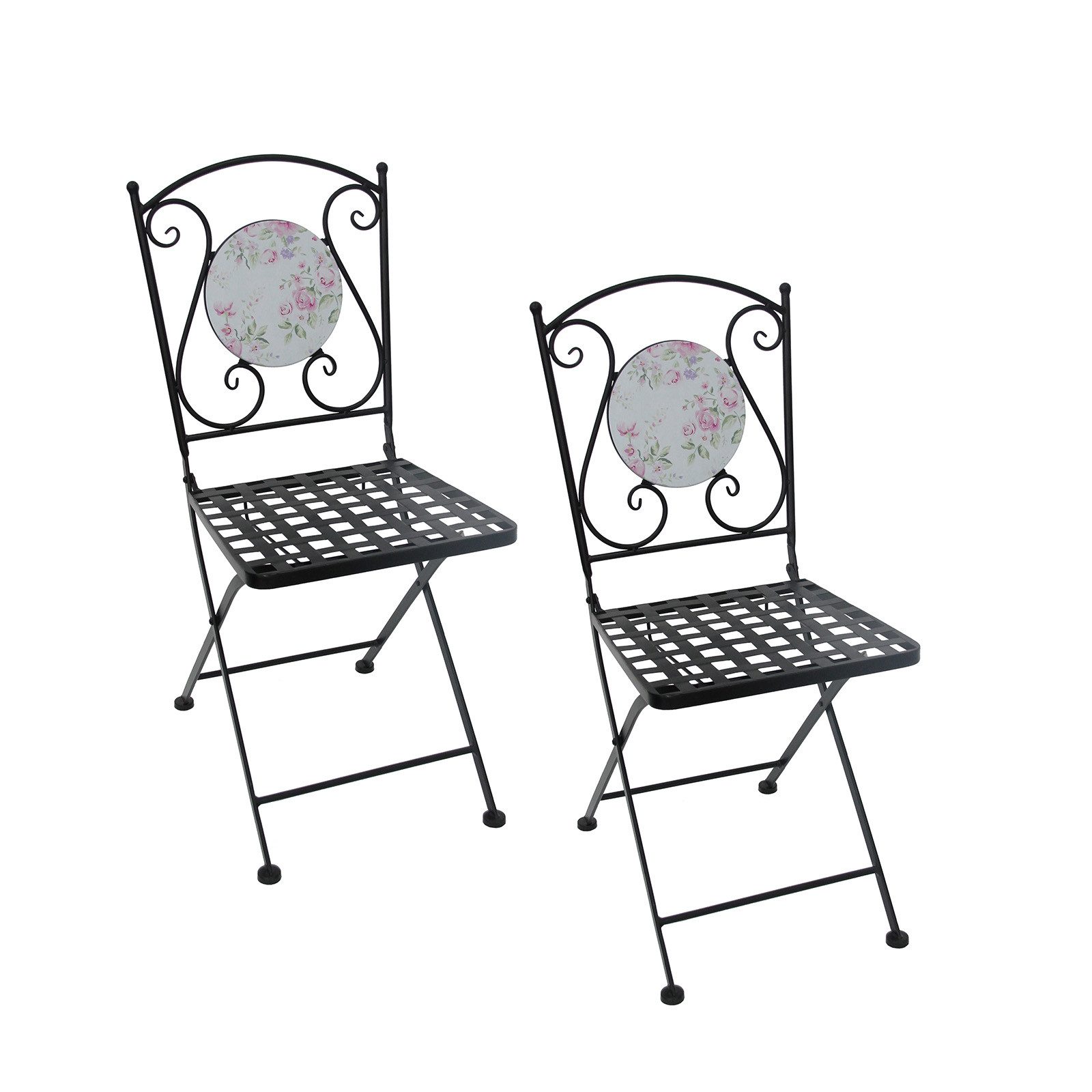 HTI-Living Garten-Essgruppe Tisch und 2 Stühle Celia Rosen, (Set, 3-tlg., 1 Tisch 2 Stühle), Sitzgruppe Essgruppe Balkonset