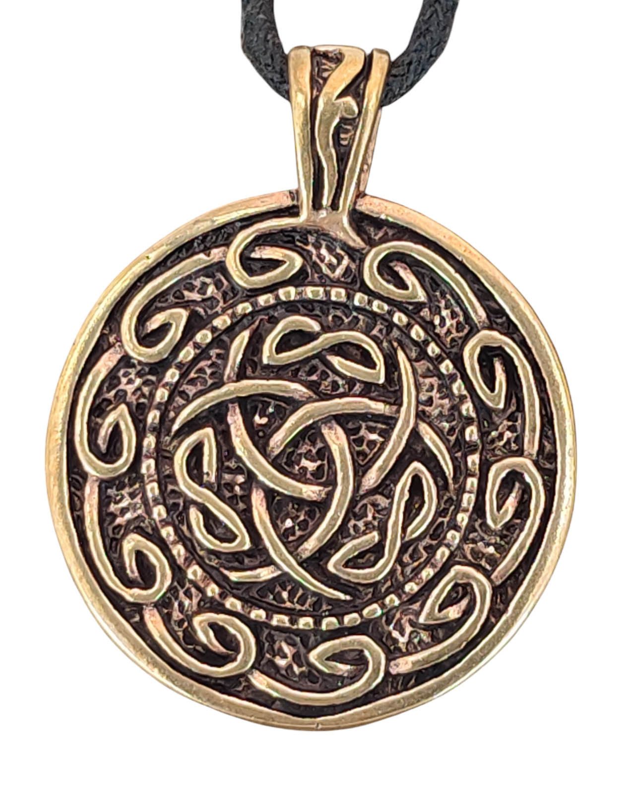 Kettenanhänger Keltenknoten Anhänger Kette keltischer Knoten Kelten Bronze Amulett