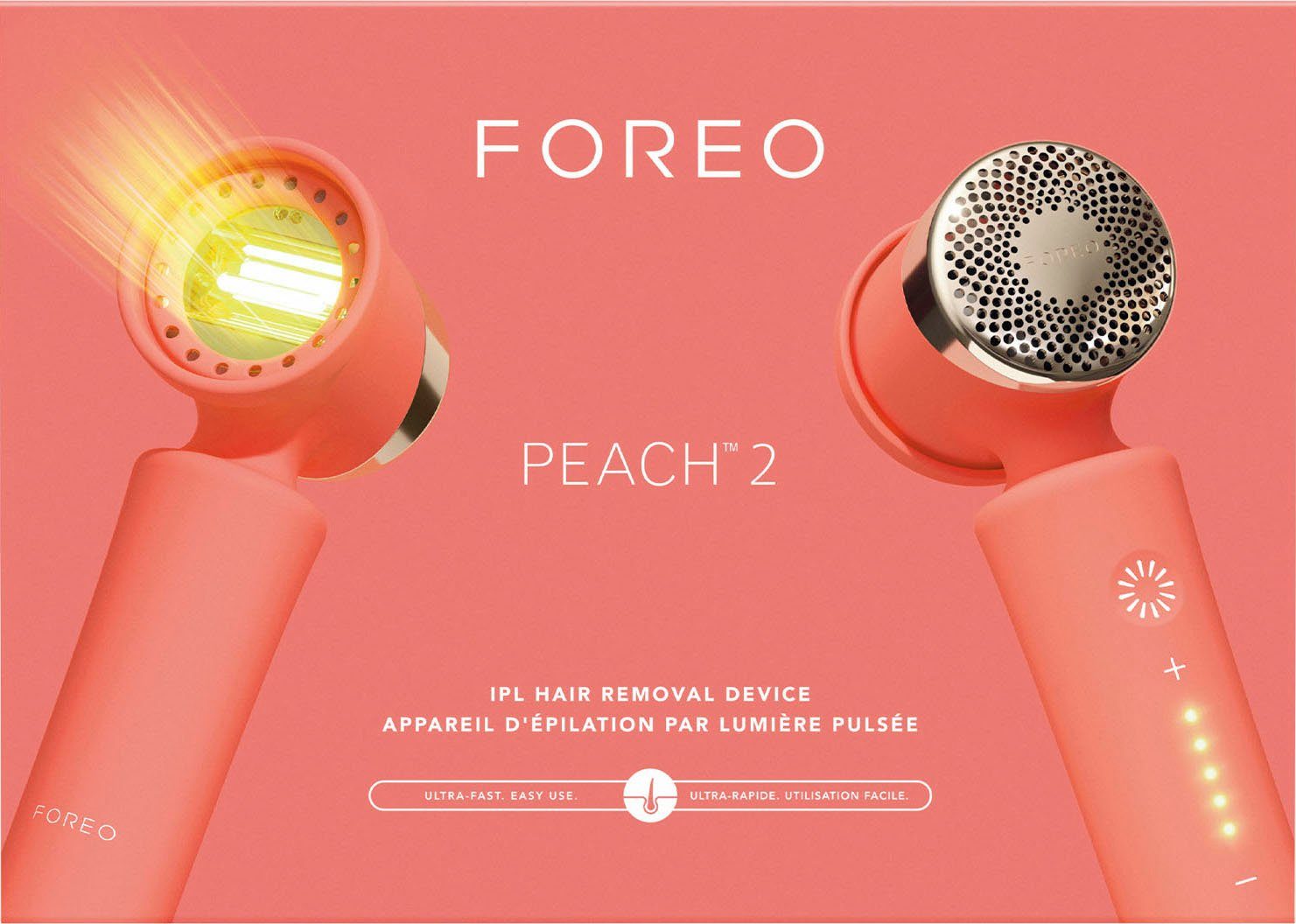 FOREO IPL-Haarentferner Lichtimpulse 120 / PEACH™ 2, min