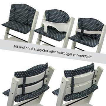 BambiniWelt by Rafael K. Hochstuhlauflage Ersatzbezug Bezug Sitzkissen Kissen kompatibel mit STOKKE Tripp Trapp, (Rücken- und Sitzkissen)