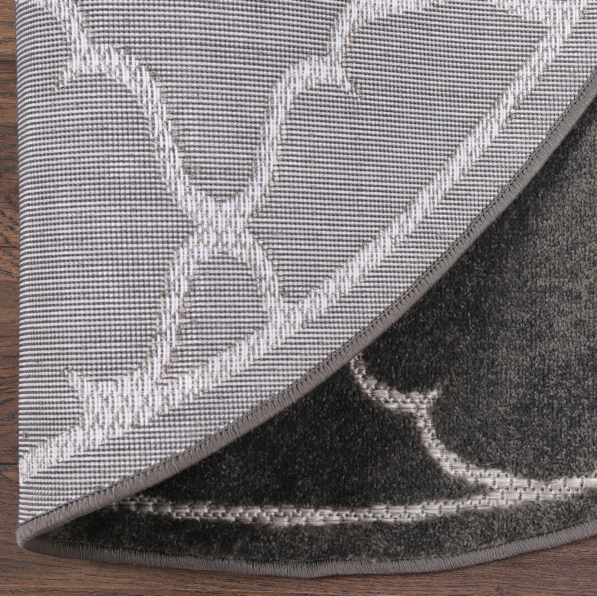 Sanat Teppich Berlin, rund, Höhe: 6 mm, In -und Outdoor geeignet, robust und pflegeleicht