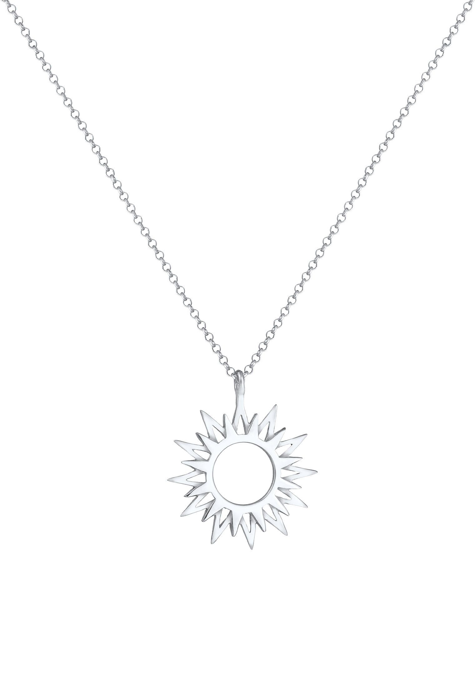 Elli Kette mit Anhänger Sonne Sun Strahlen Astro Symbol 925 Silber, Sonne günstig online kaufen
