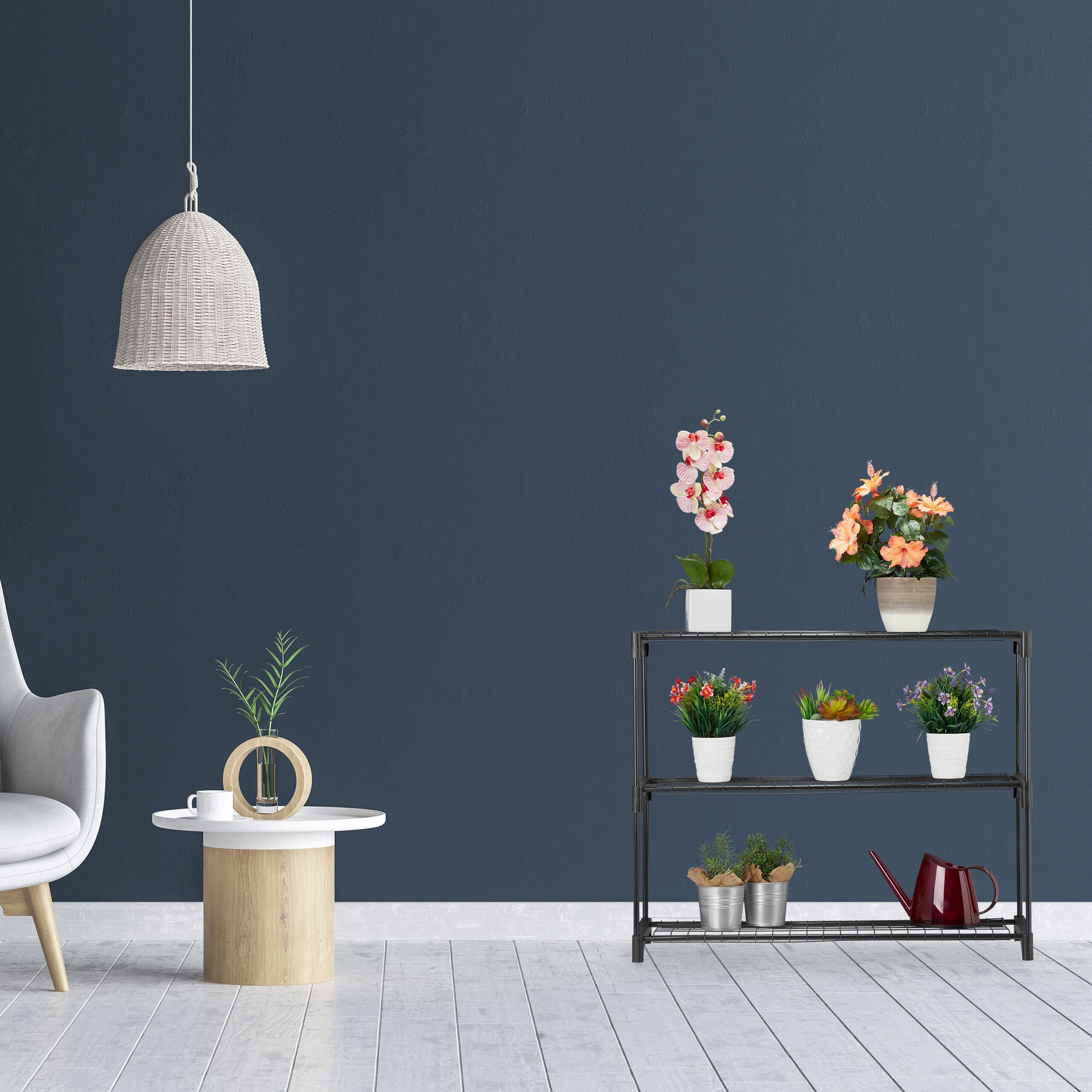 relaxdays Blumenständer Pflanzenregal mit 3 Ablagen günstig online kaufen