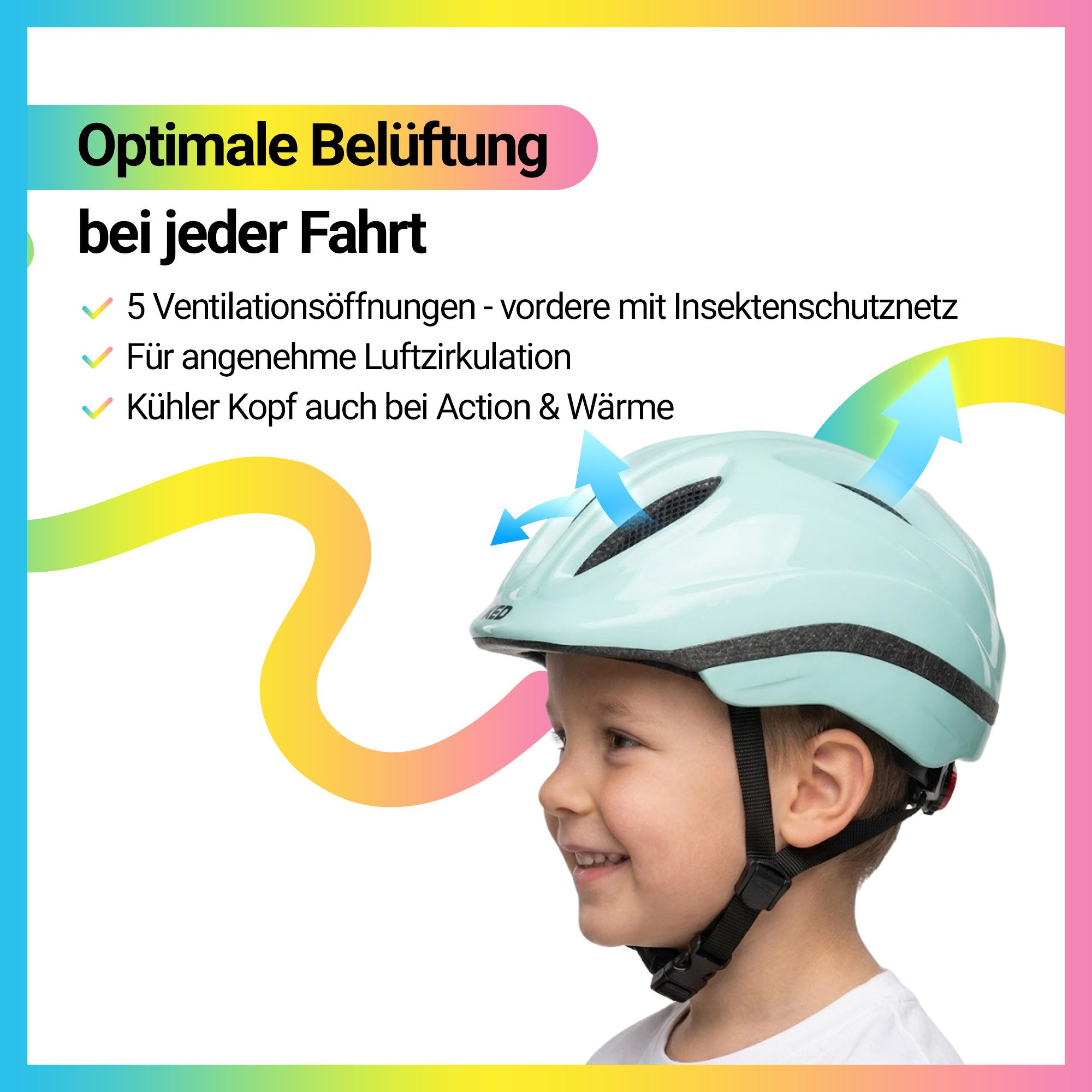 KED Fahrradhelm Meggy II Trend Kinderhelm, LED Rücklicht, MaxShell Technologie, Präzise Größenverstellung – Bild 4 von 5