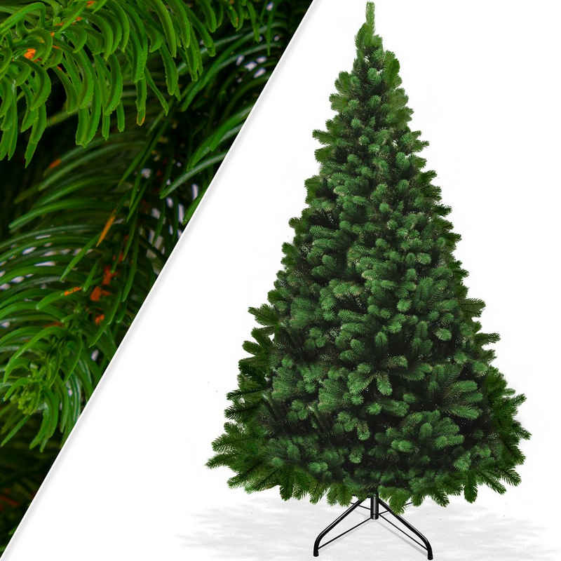 KESSER Künstlicher Weihnachtsbaum, Weihnachtsbaum künstlich Tannenbaum Edeltanne Spritzguss PE