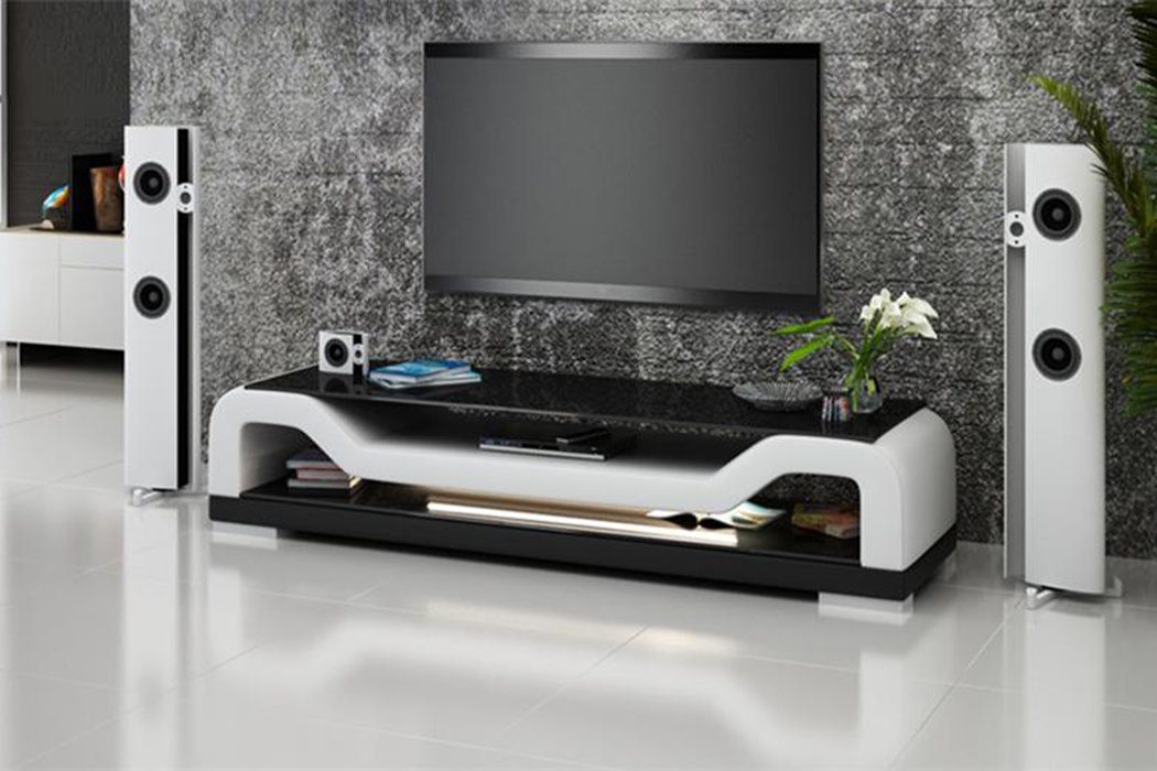 Lowboard rtv TV Sideboard aus Holz mit natürlichem Furnier und modernem Design