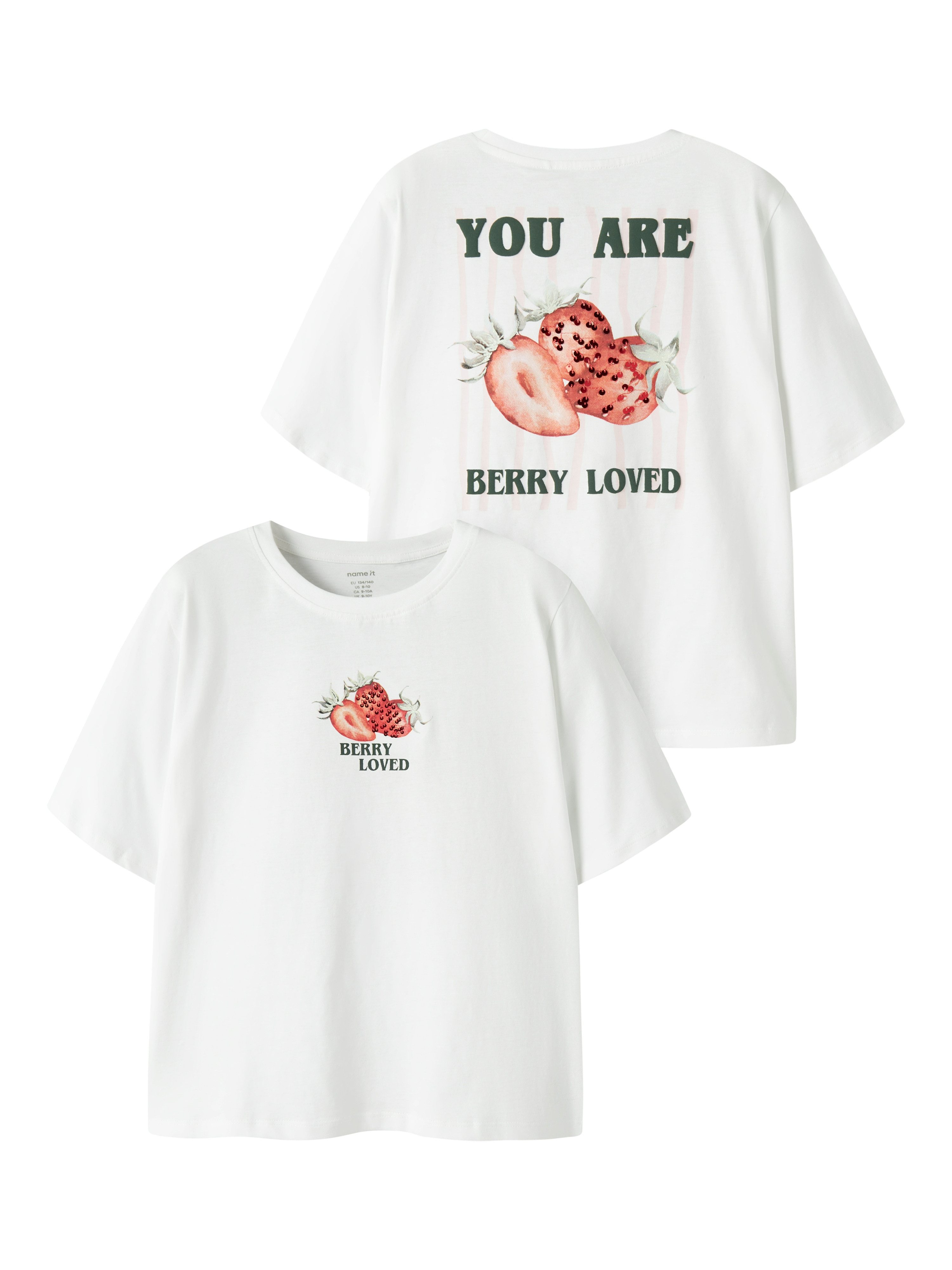 Name It T-Shirt NKFJOLIZA SS NREG TOP BOX Baumwolle, regular fit