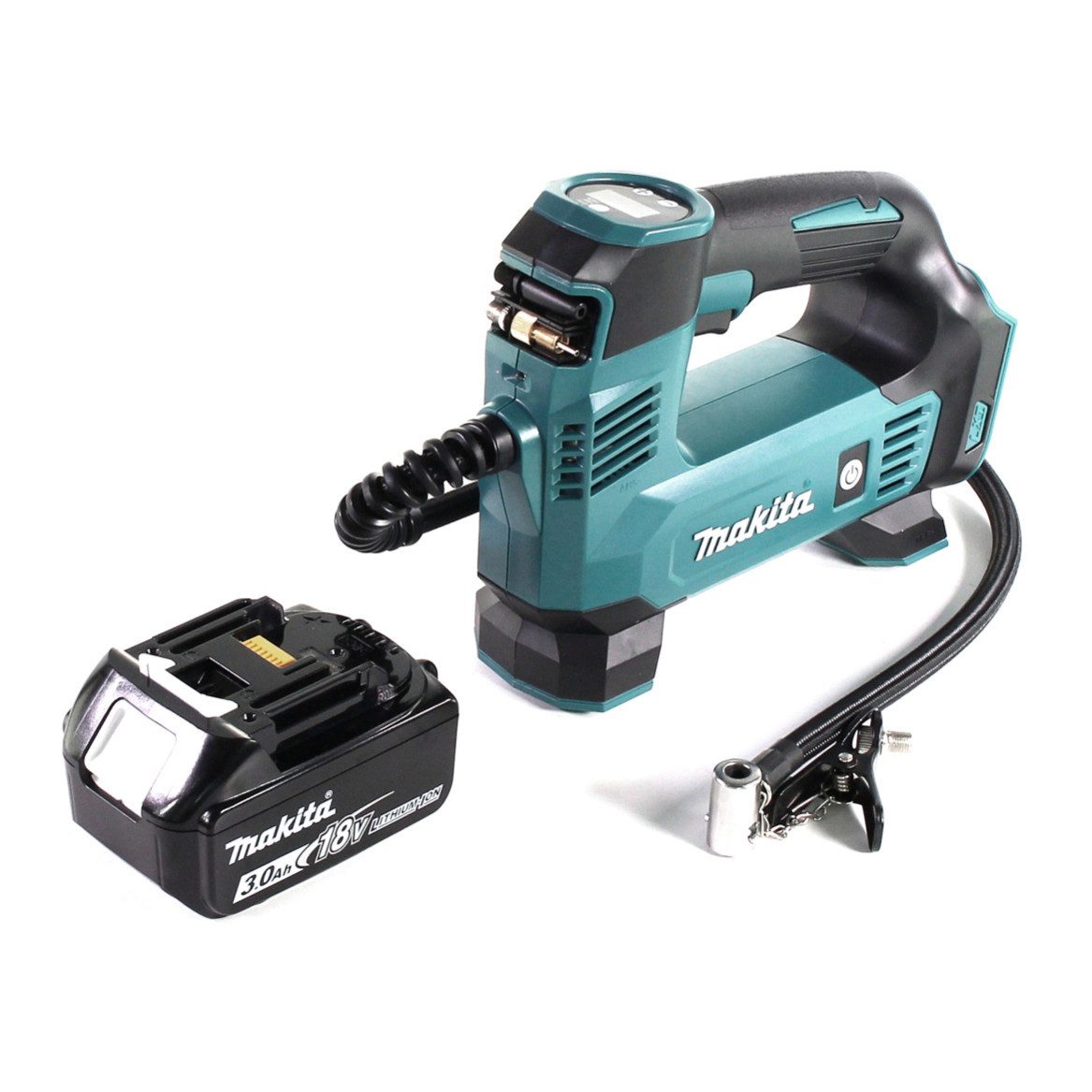 Makita Akku-Handkompressor DMP 180 F1 Akku Kompressor 18 V 8,3 bar + 1x Akku 3,0 Ah