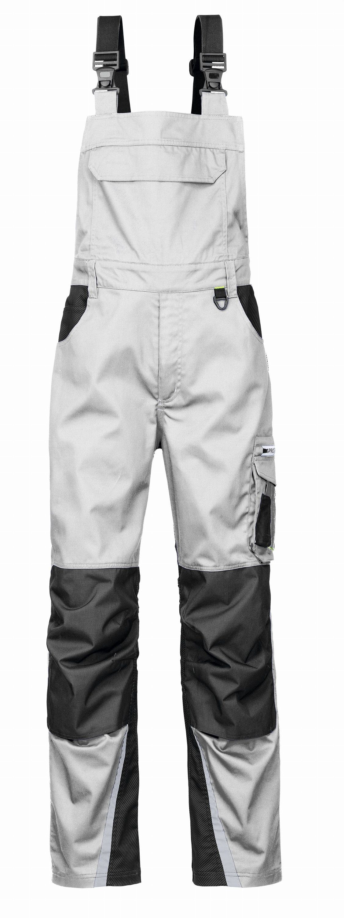 Größe weiß/grau 54 IOWA Arbeitslatzhose Latzhose TRIZERATOP 4PROTECT (1-tlg)