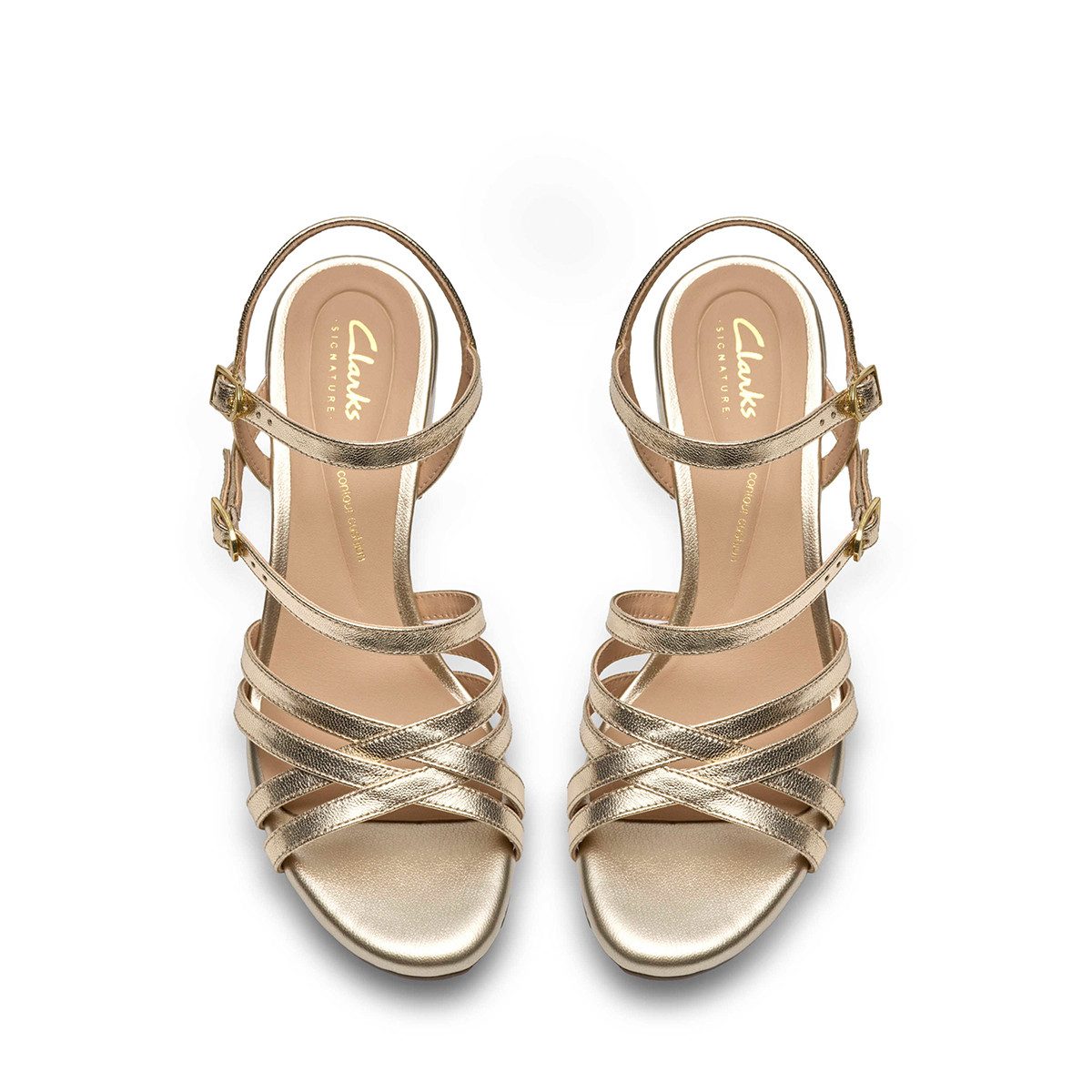 Clarks Clarks Ezoria Strap 26185896 4, Sandaletten, Gold, Damen Sandalette