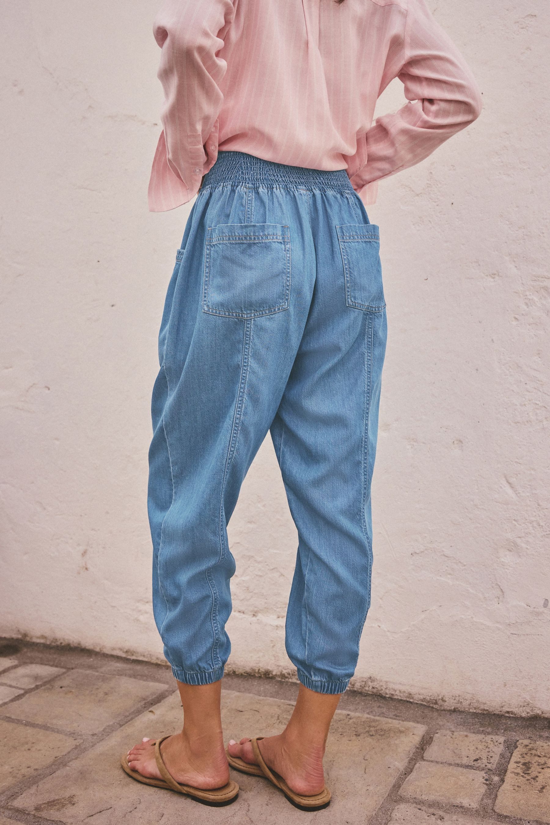 Next Haremsjeans Leichte Denim-Haremshose aus Lyocellgemisch (1-tlg)