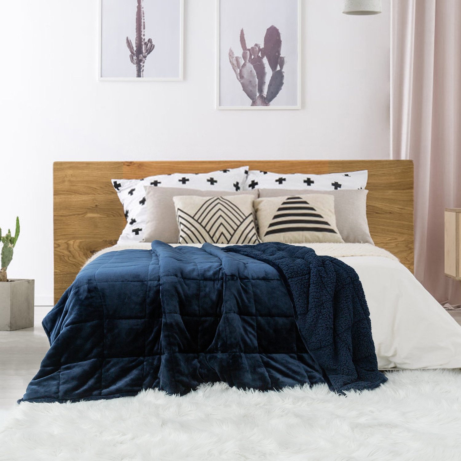 SiviO Gewichtsdecke Luxuriöse Sherpa-Fleece-Decke für Erwachse, günstig online kaufen