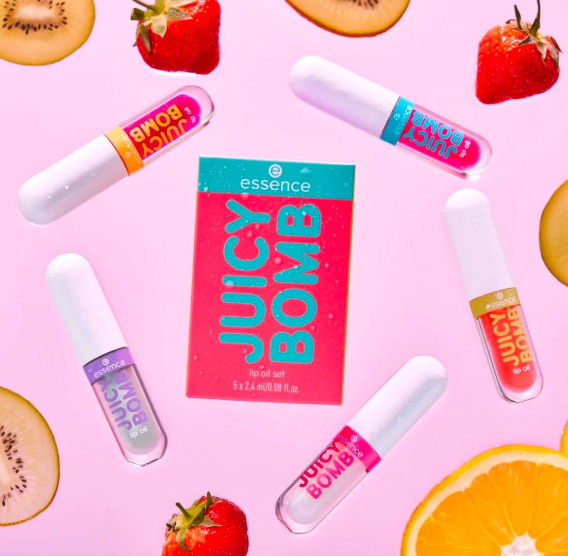 Essence Lippenöl Lippenöl Juicy Bomb Set 5tlg 01 Glossy Days Ahead!, 1 St, 5-tlg.