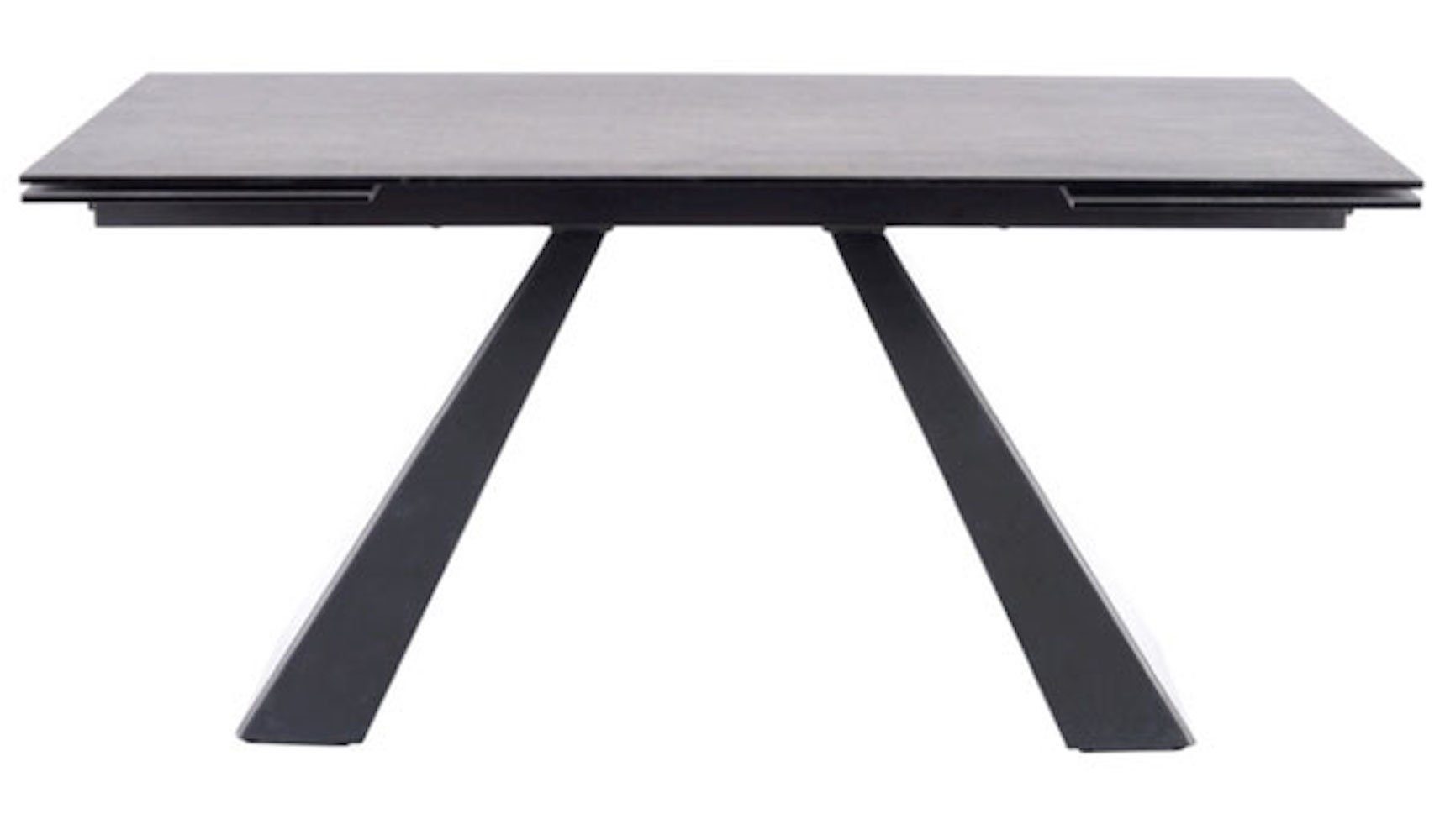Feldmann-Wohnen Esstisch Salvadore Ceramic, 120-180x80x76cm Marmor grau schwarz ausziehbar
