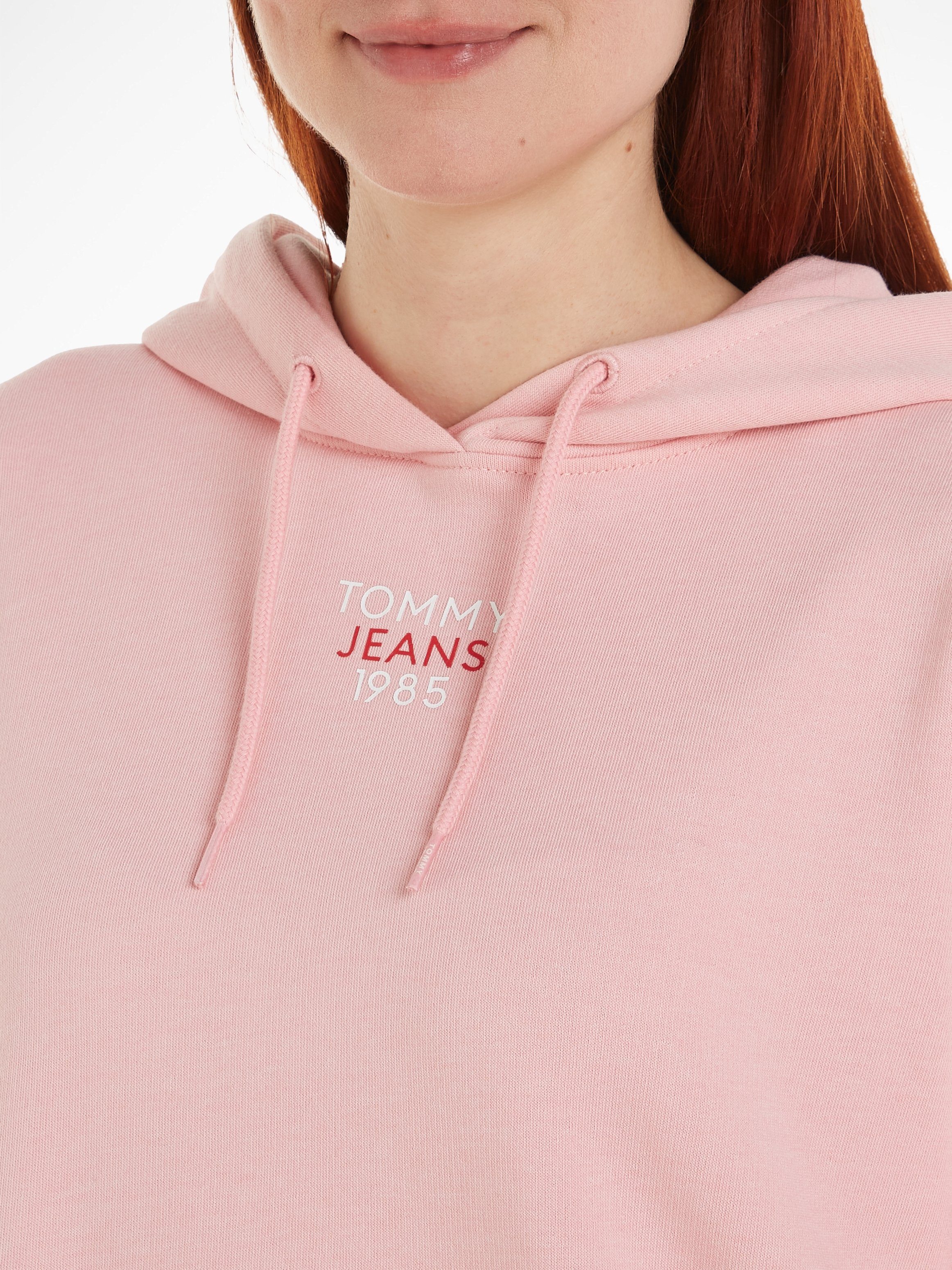 RLX LOGO1 TJW HOOD Ballet_Pink Stickerei Jeans Markenlabel mit EXT ESSENTIAL Kapuzensweatshirt Tommy