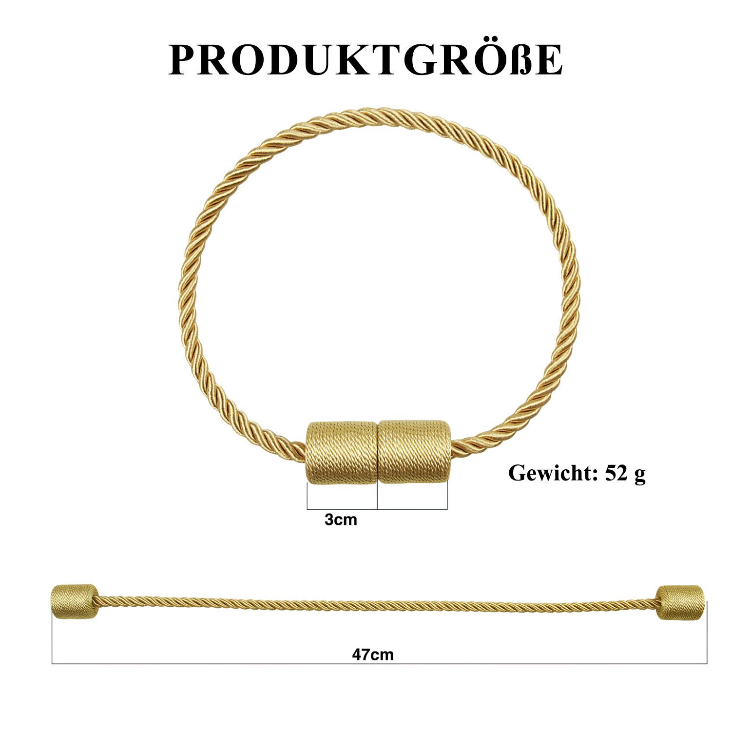 HEYHIPPO Magnethalter für Gardinen Magnetische Vorhanghalter 4er-Set, elega günstig online kaufen