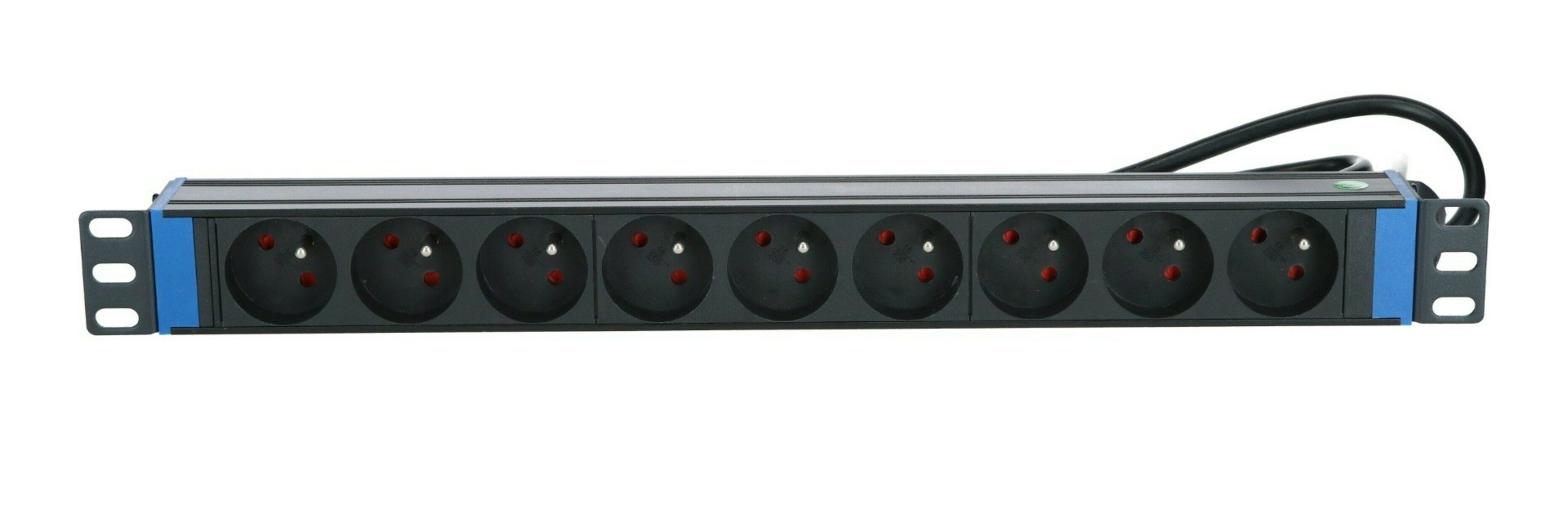 Serverschrank 19” Steckdosenleiste 9-Fach mit Erdungsstift
