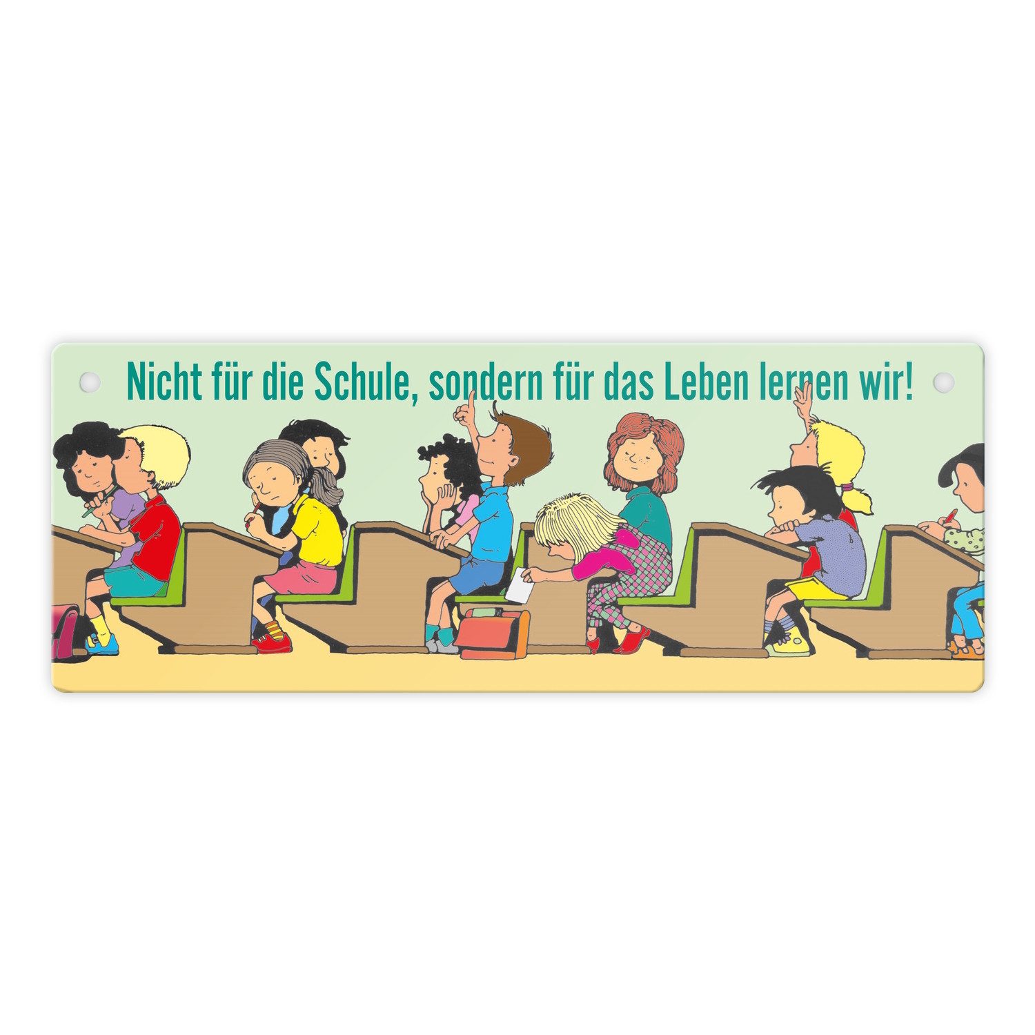 speecheese Metallschild Schüler im Klassenzimmer Metallschild zum Thema Eigenverantwortung