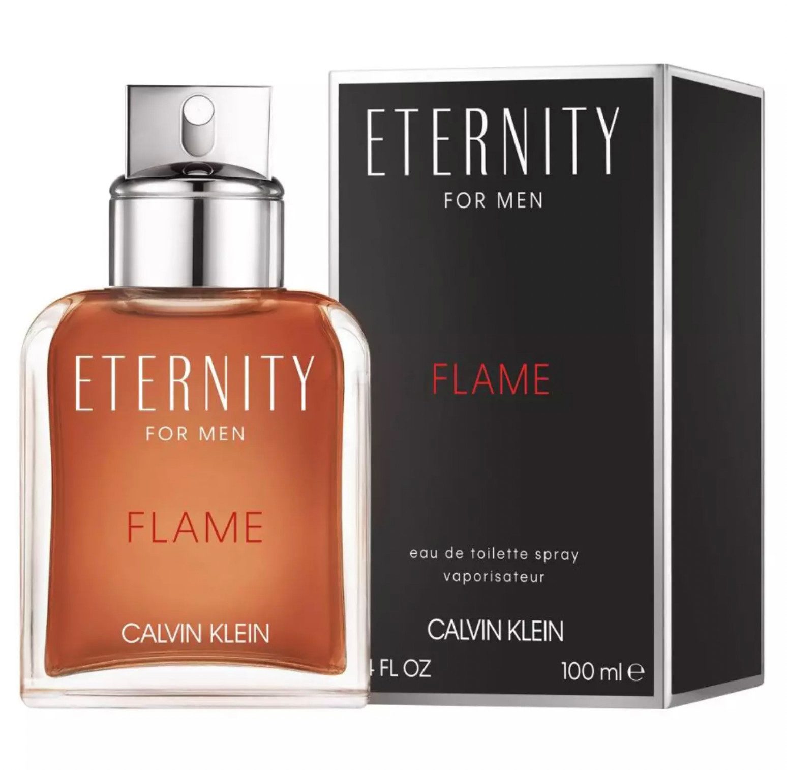 Klein Eau de Toilette Calvin Klein Man Eternity Flame Duft Edt 100ML, Enthält 6-12% Parfümöl, wodurch er subtiler als ein Eau de Parfum ist