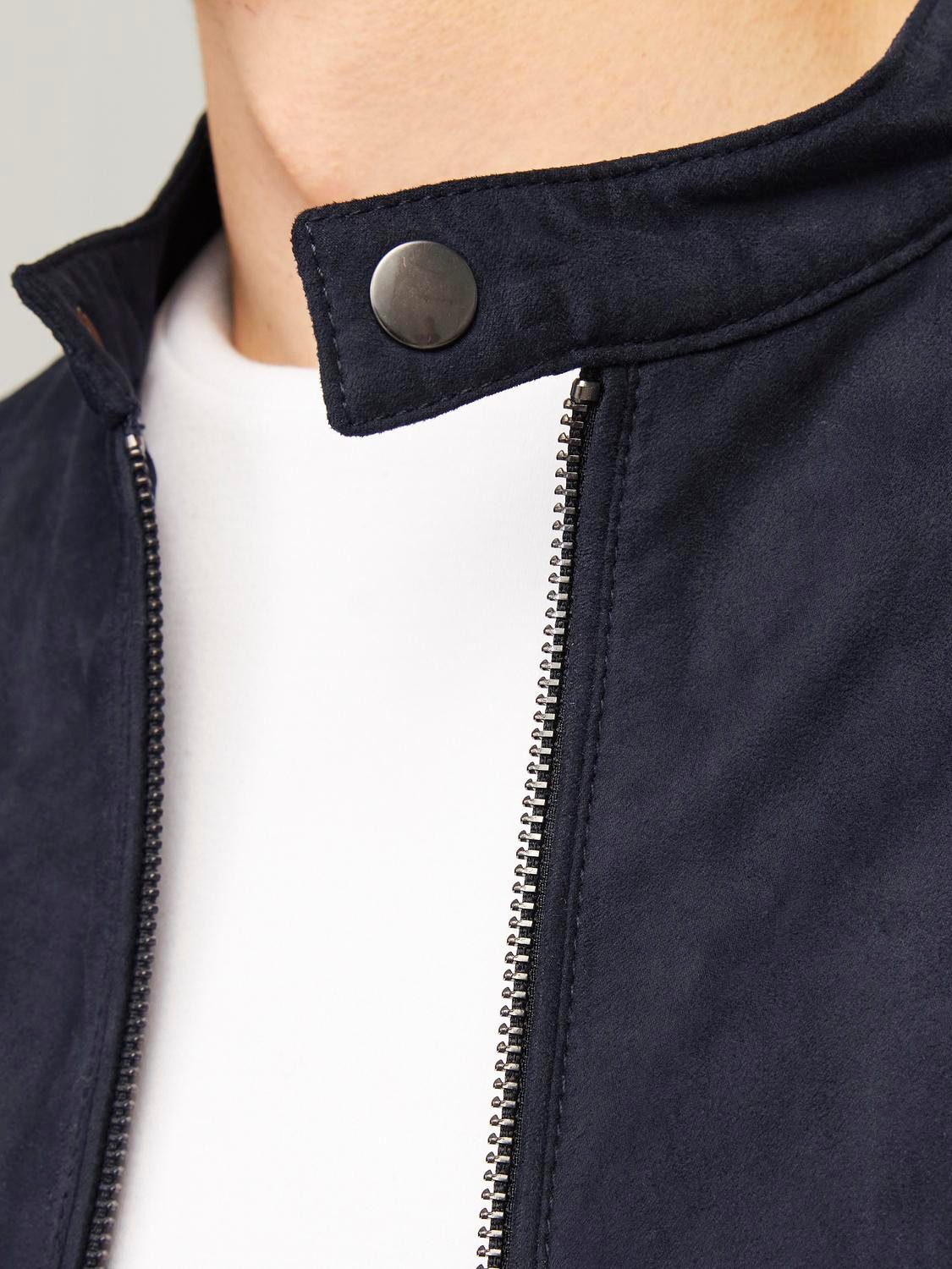 Jack & Jones Lederimitatjacke JJEDYLAN CLEAN JACKET NOOS mit Bandkargen