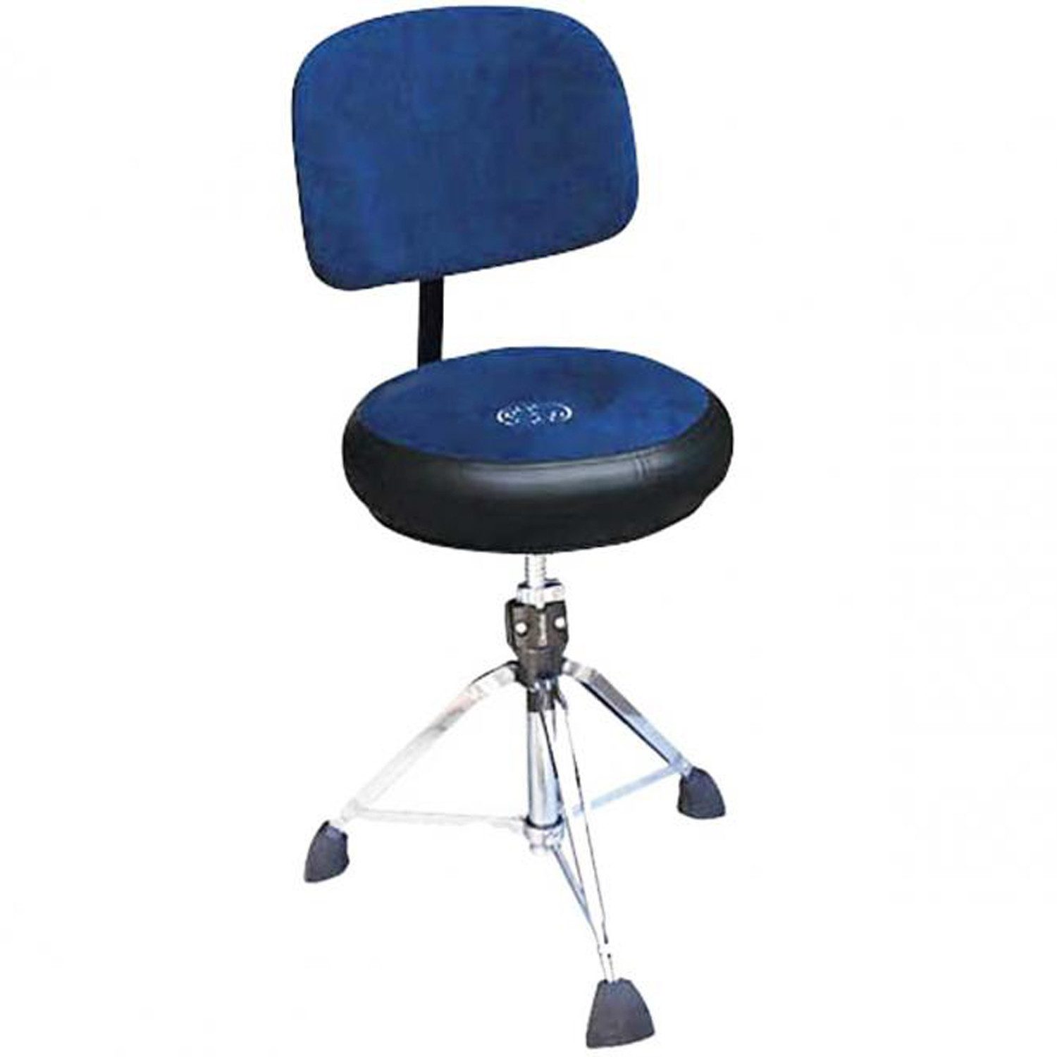 Roc-N-Soc Schlagzeug Roc-n-Soc Rundsitz Blau mit Lehne,Robust, Schlagzeughocker