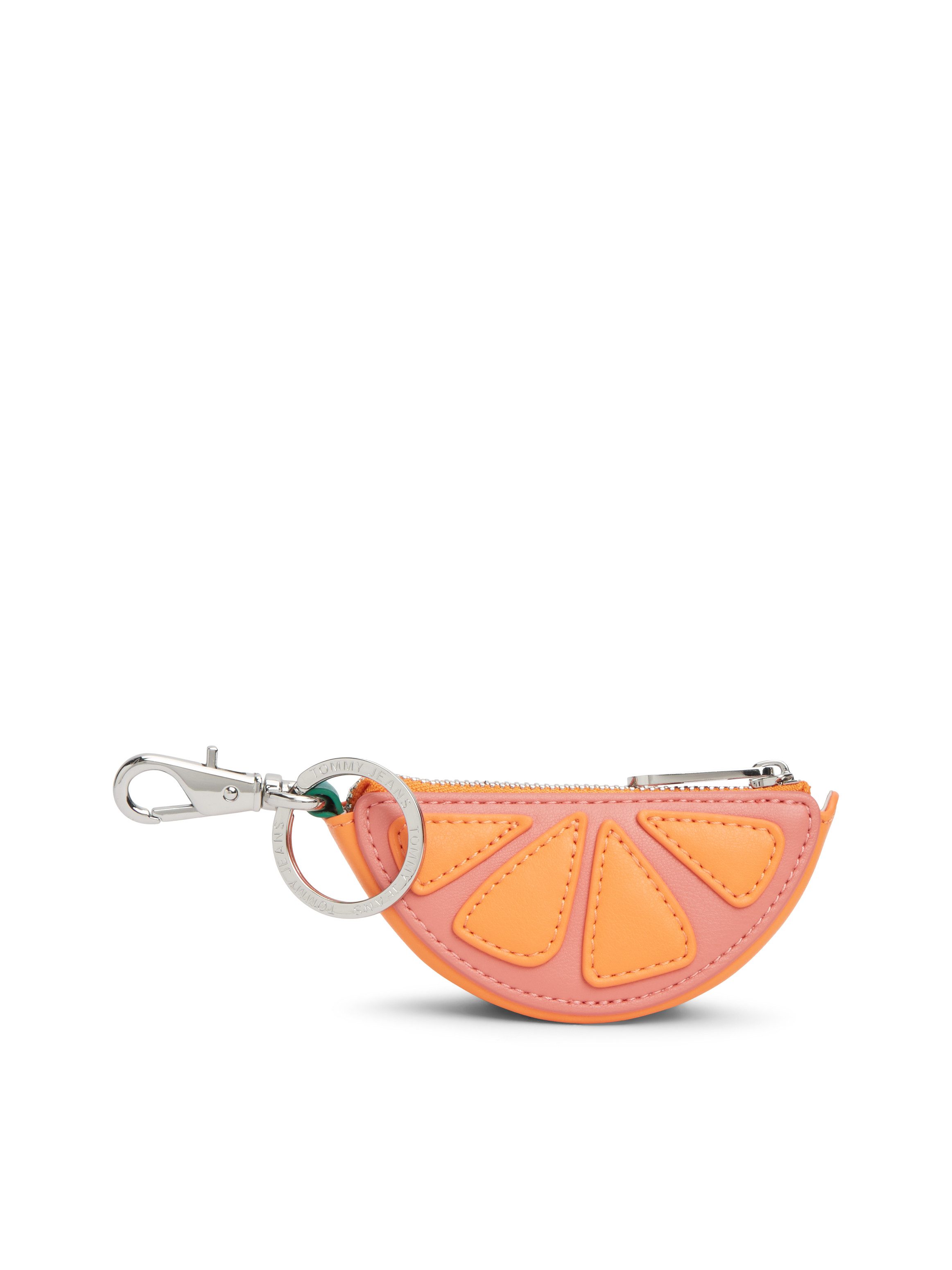 Tommy Jeans Schlüsselanhänger TJW FRUIT COIN PURSE ORANGE, Taschen-Schlüsselanhänger, Taschen Charm, Bag Charm im Frucht-Look